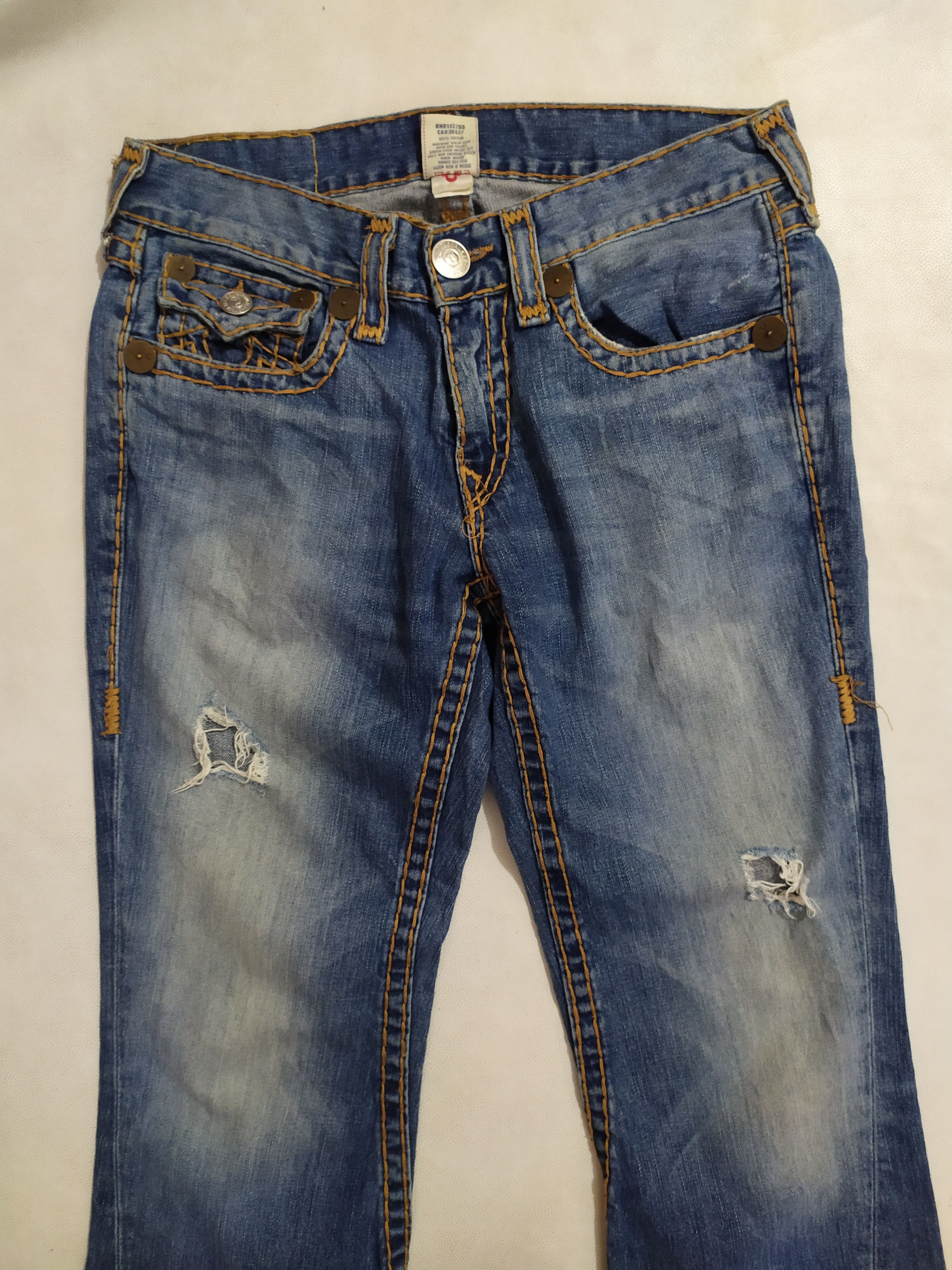 True Religion True Religion Distressed Denim Contrast Stitches Jeans Size US 32 / EU 48 - 11 Thumbnail