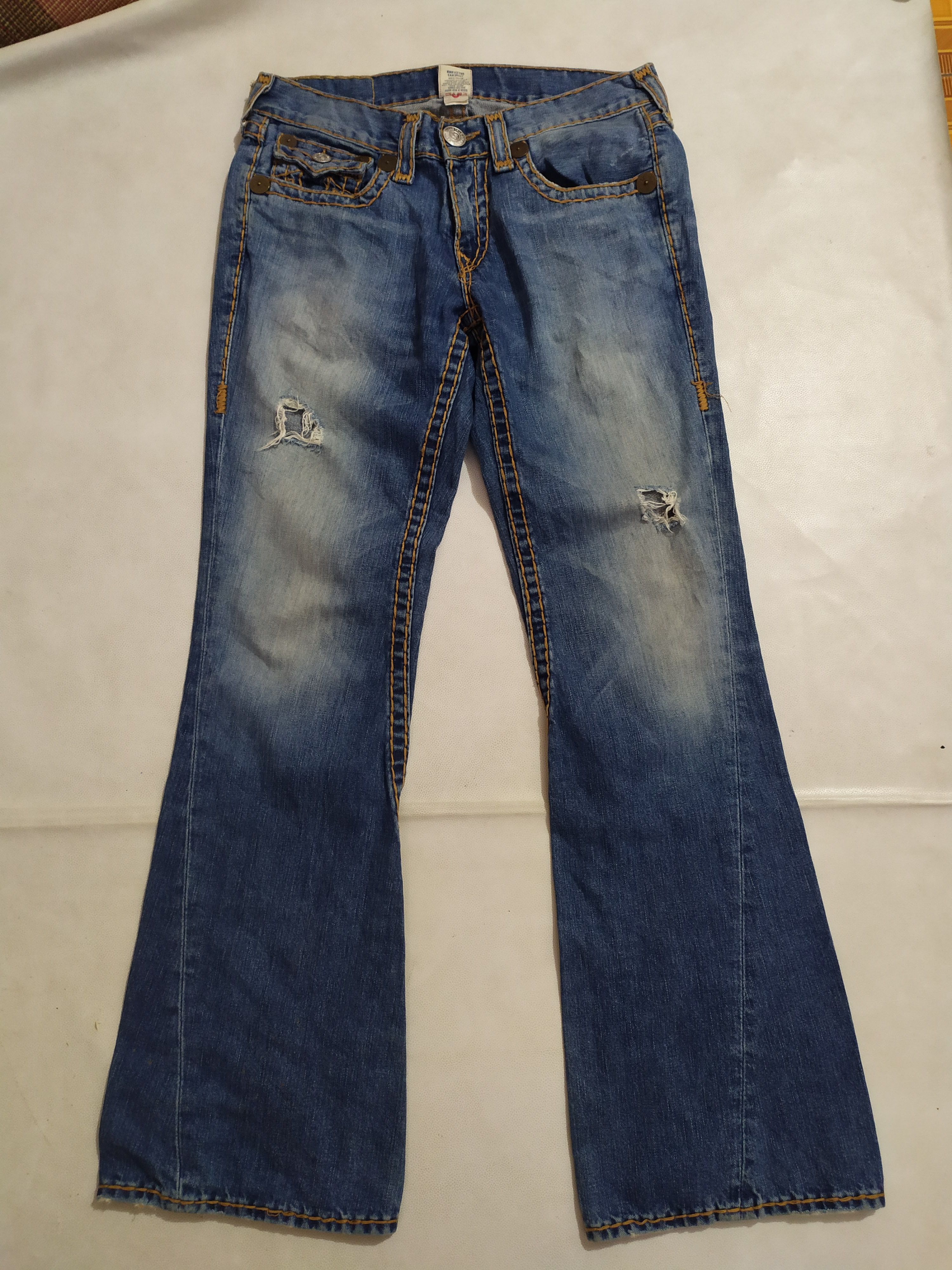 True Religion True Religion Distressed Denim Contrast Stitches Jeans Size US 32 / EU 48 - 10 Thumbnail