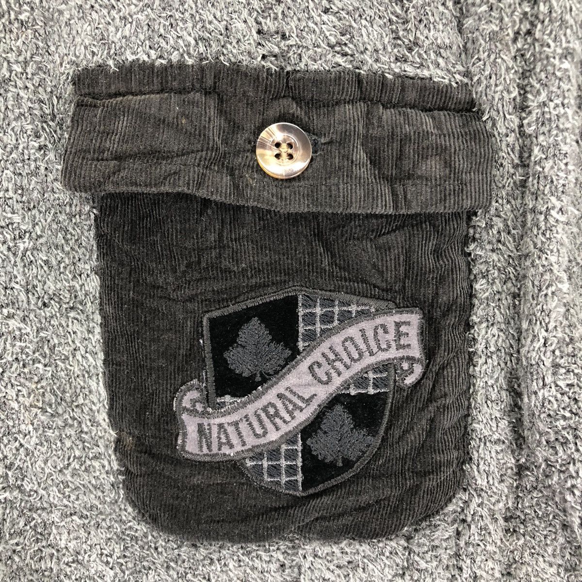Japanese Brand Vintage 90's Knit Fleece Thrashed Polo Shirt Single Pocket Size US L / EU 52-54 / 3 - 8 Thumbnail