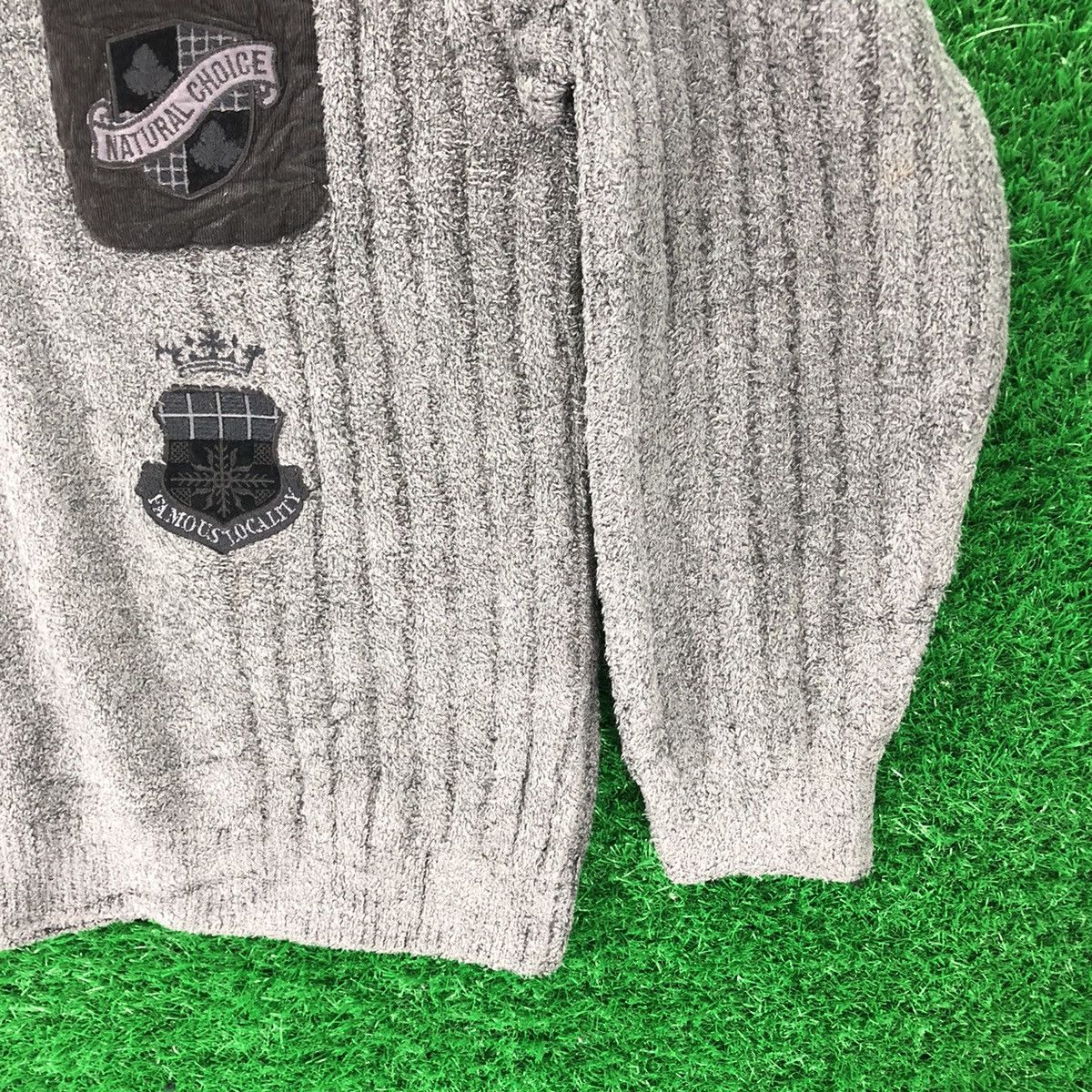Japanese Brand Vintage 90's Knit Fleece Thrashed Polo Shirt Single Pocket Size US L / EU 52-54 / 3 - 3 Thumbnail