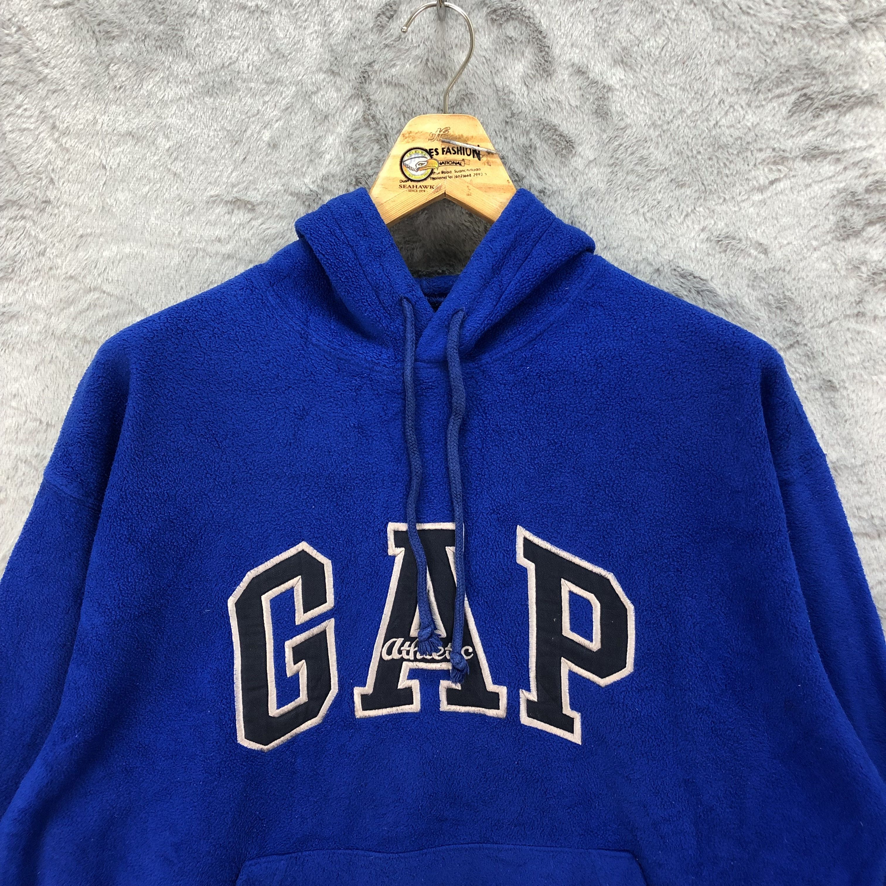 Gap GAP Big Spell Out Logo Pullover Blue Hoodie Fleece #4933-30 Size US M / EU 48-50 / 2 - 2 Thumbnail