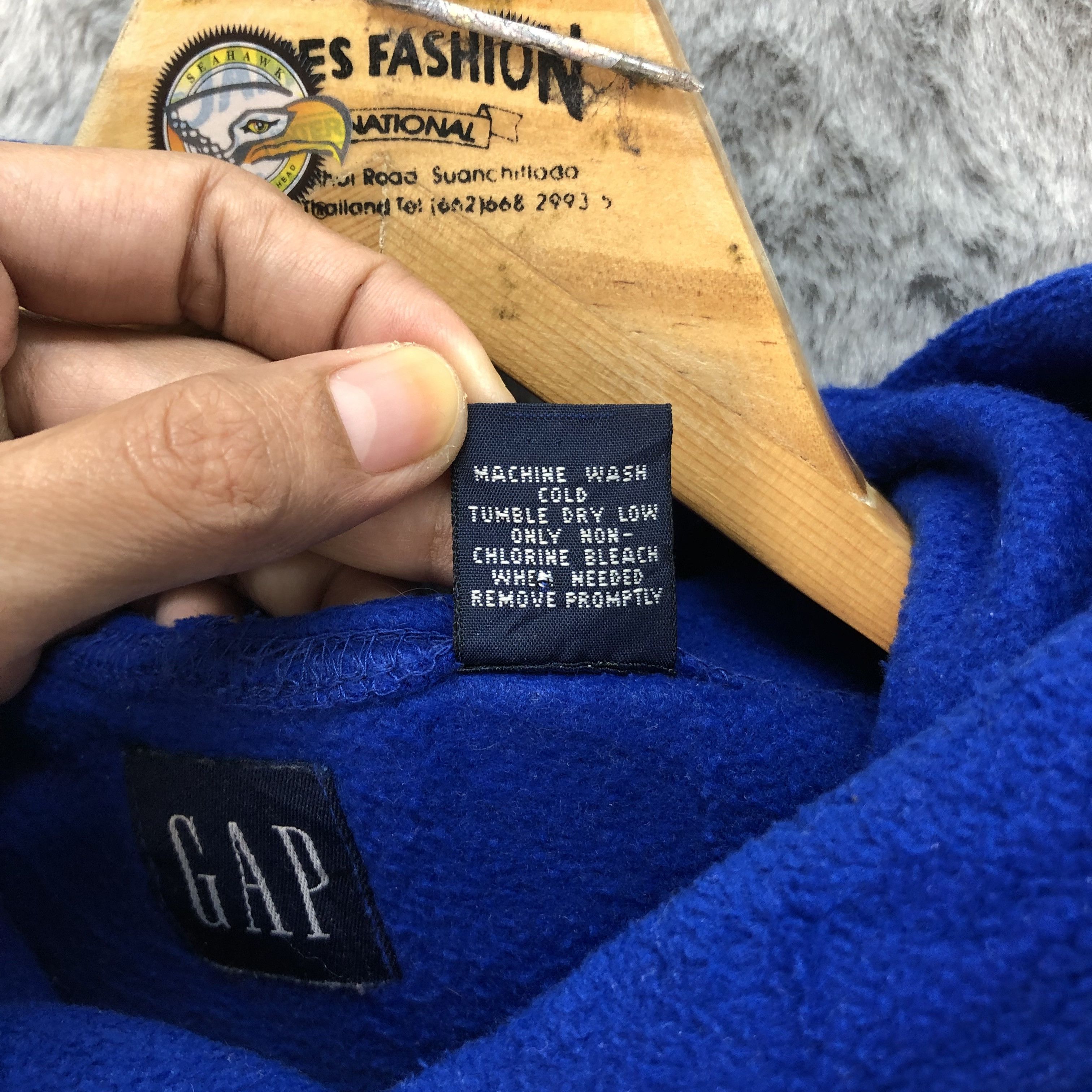 Gap GAP Big Spell Out Logo Pullover Blue Hoodie Fleece #4933-30 Size US M / EU 48-50 / 2 - 8 Thumbnail
