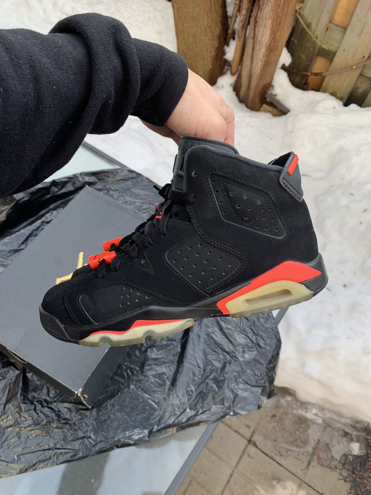 Jordan Brand × Nike Jordan 6 Black Infrared 2014 Size US 6 / EU 39 - 7 Thumbnail