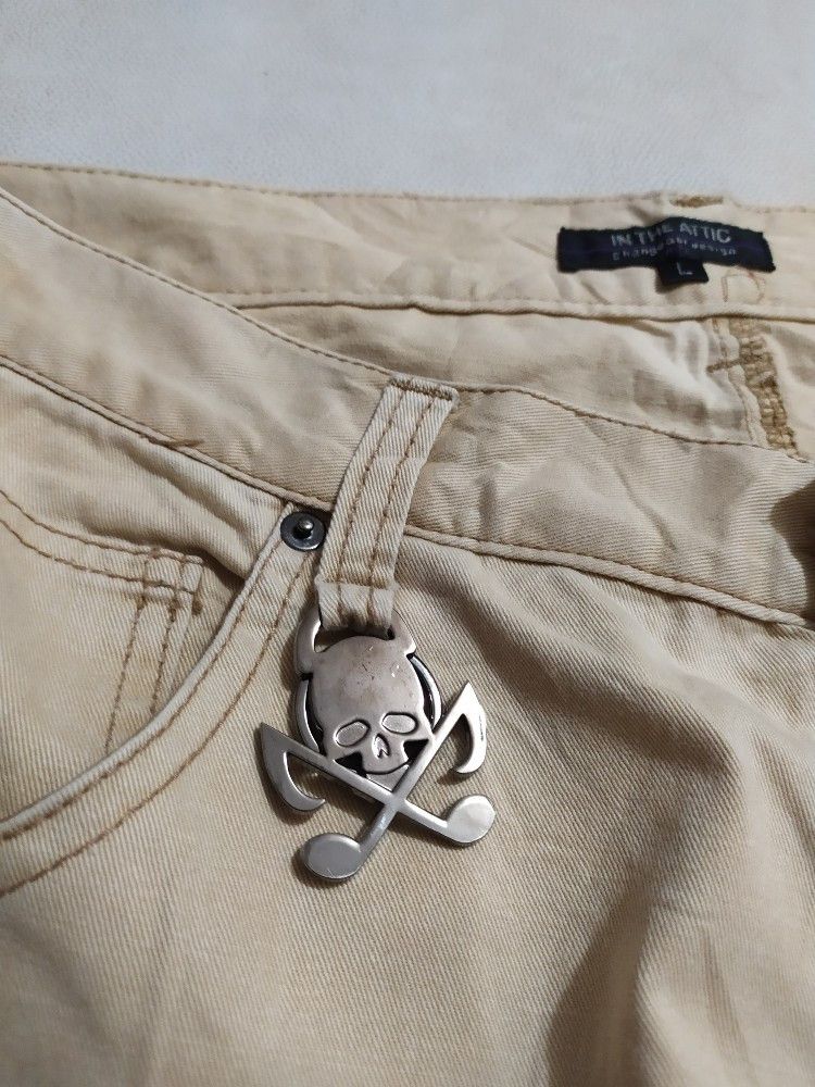 If Six Was Nine × In The Attic × Japanese Brand 🔥In The Attic Japan Skull and Quote design flare pants Size US 32 / EU 48 - 6 Thumbnail