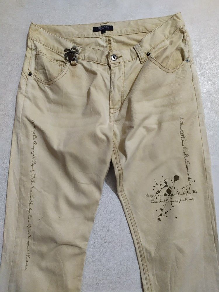 If Six Was Nine × In The Attic × Japanese Brand 🔥In The Attic Japan Skull and Quote design flare pants Size US 32 / EU 48 - 2 Thumbnail