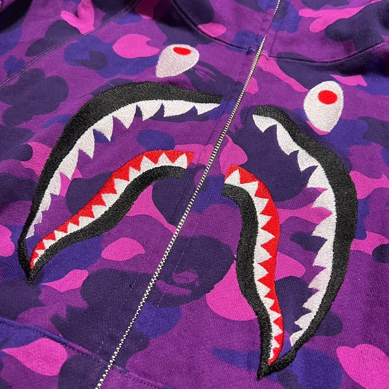Bape Color Camo Shark Full Zip Hoodie Size US M / EU 48-50 / 2 - 3 Thumbnail