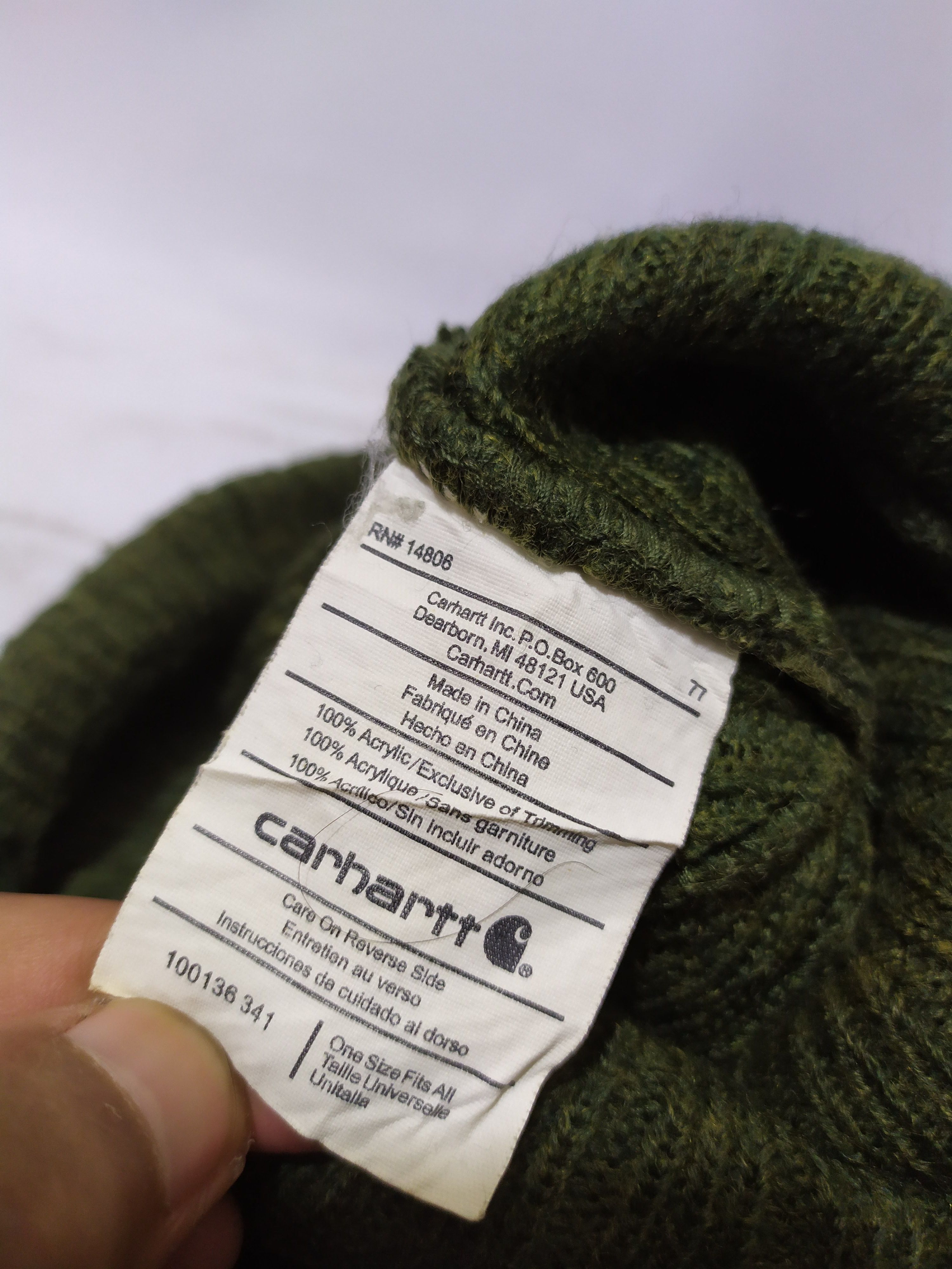 Carhartt Rare Carhartt Embroidery Logo Watch Beanie Hats Olive Size ONE SIZE - 7 Thumbnail