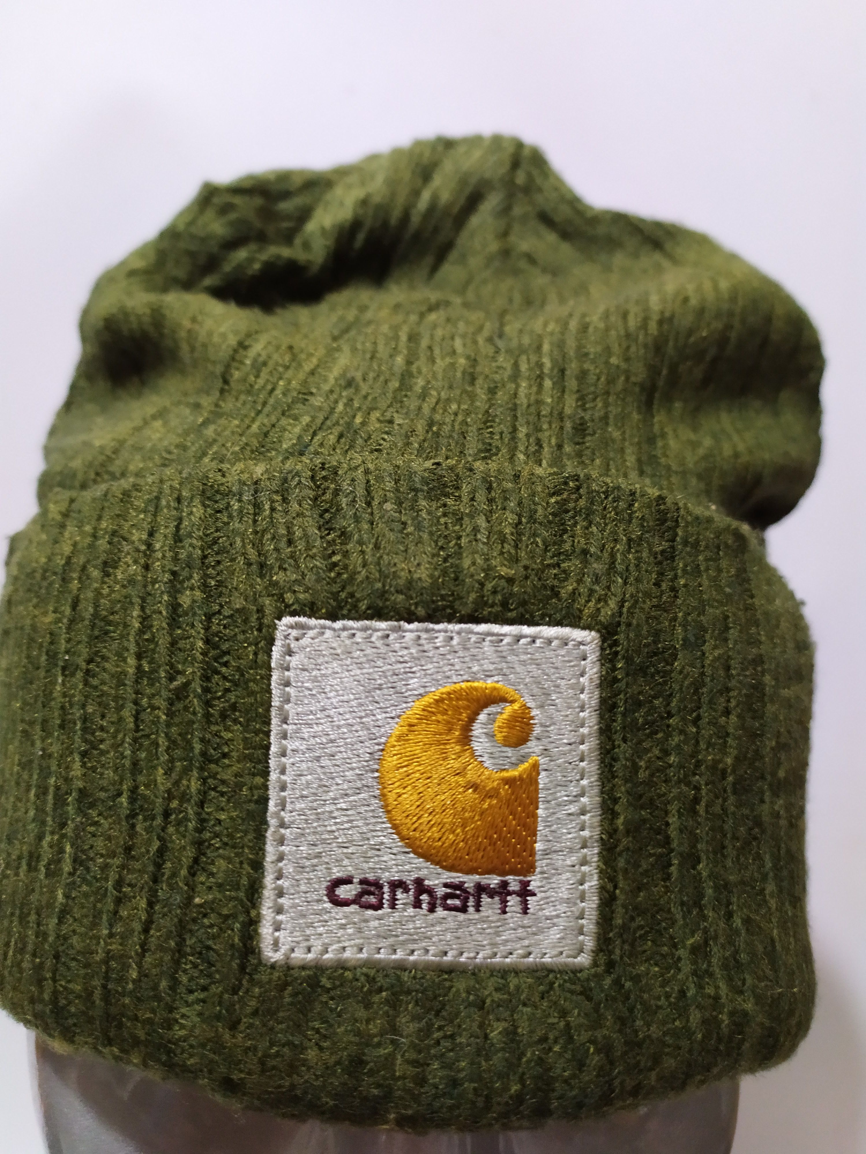 Carhartt Rare Carhartt Embroidery Logo Watch Beanie Hats Olive Size ONE SIZE - 2 Thumbnail