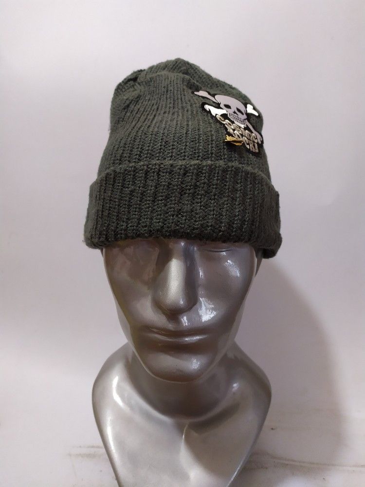 Japanese Brand 🔥Cosmic Rock Skull Beanie Punk Bondage design hats Size ONE SIZE - 2 Thumbnail
