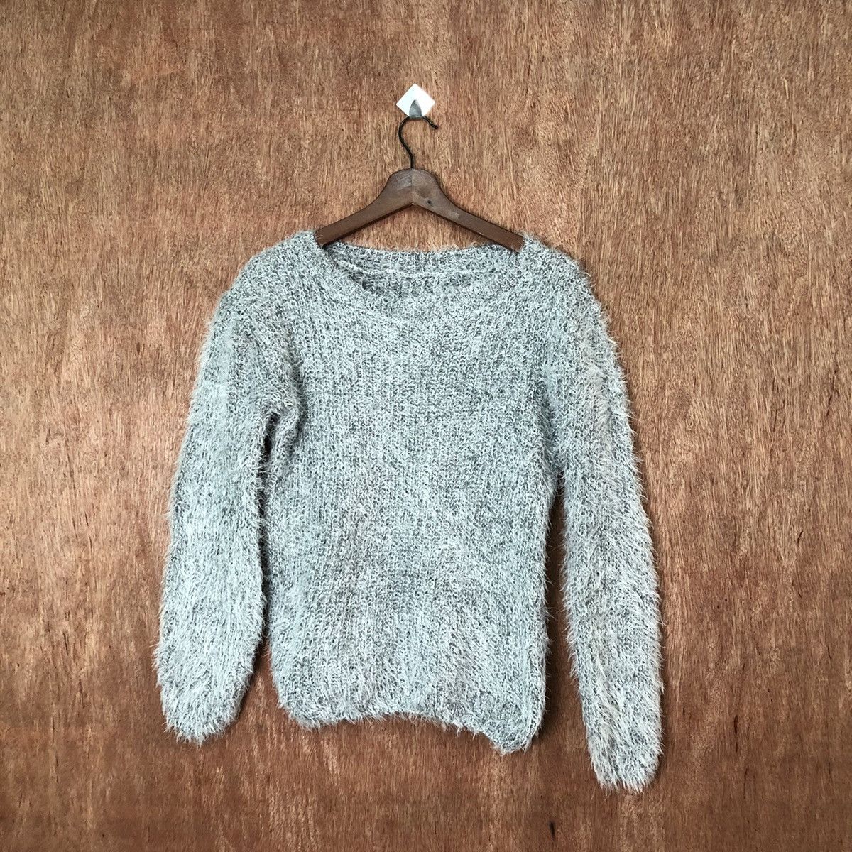Vintage GRL Grey Shag Shaggy Fur Mohair Knitwear #6441 Size S / US 4 / IT 40 - 1 Thumbnail