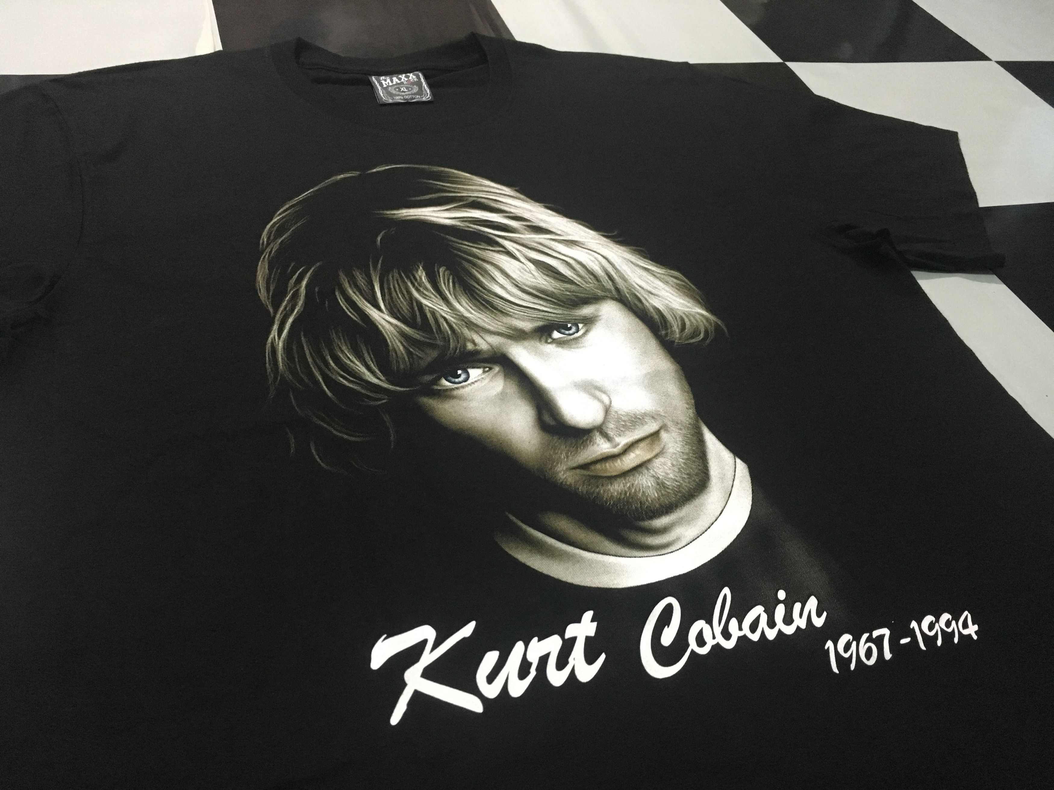 Nirvana × Vintage Vintage Kurt Cobain shirt 1967-1994 90s Nirvana shirt Size US XL / EU 56 / 4 - 1 Thumbnail