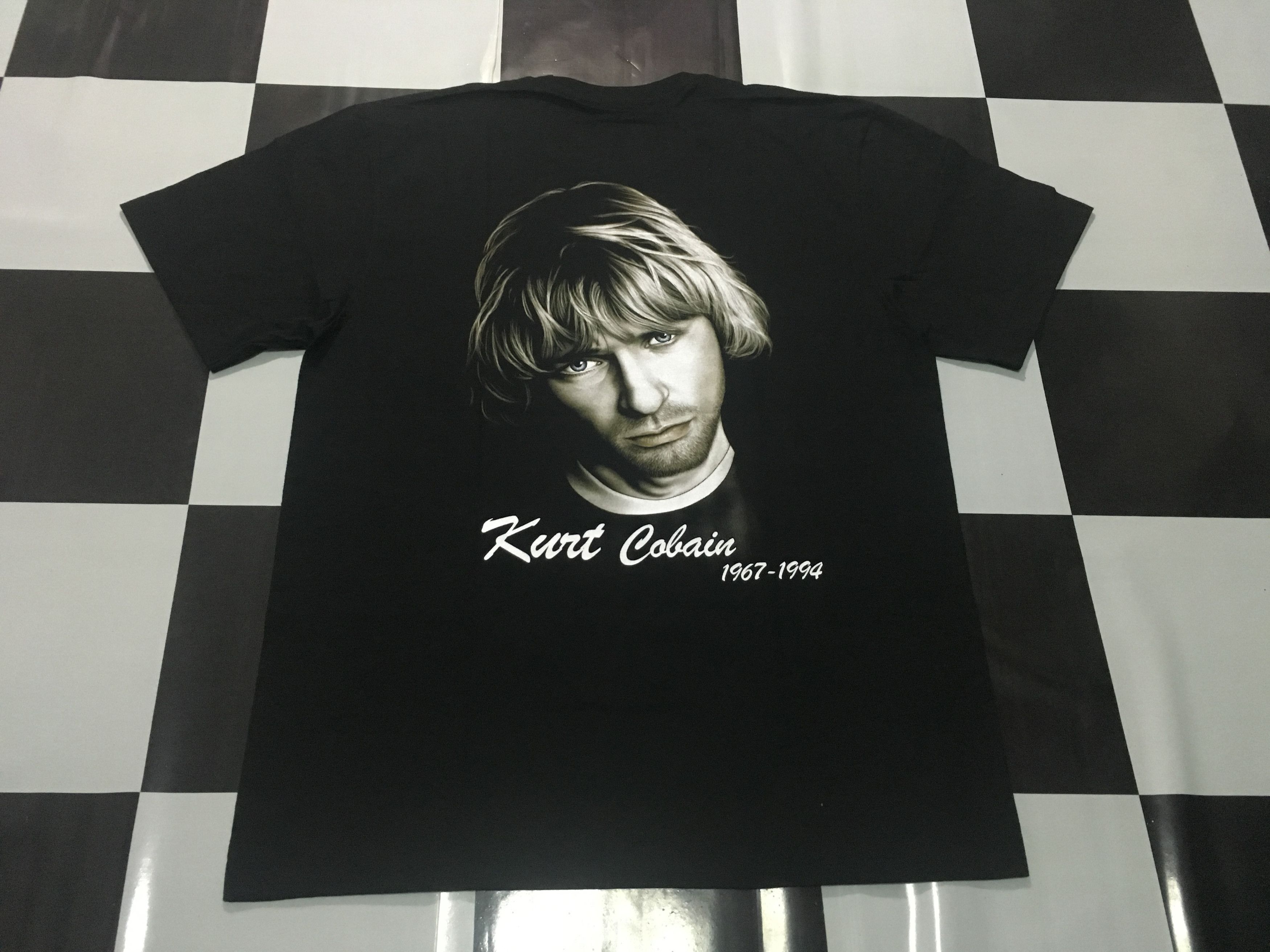 Nirvana × Vintage Vintage Kurt Cobain shirt 1967-1994 90s Nirvana shirt Size US XL / EU 56 / 4 - 4 Thumbnail