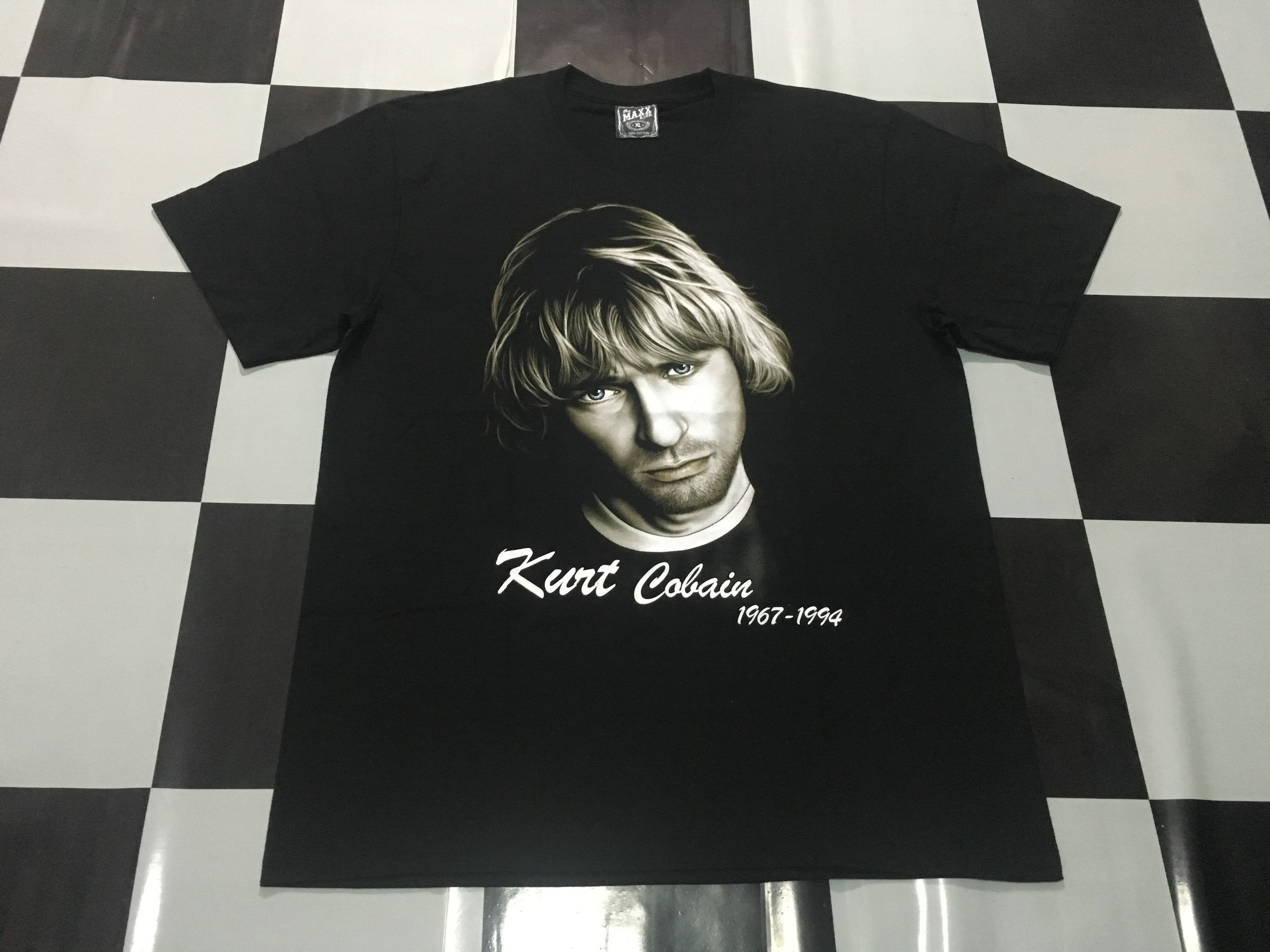 Nirvana × Vintage Vintage Kurt Cobain shirt 1967-1994 90s Nirvana shirt Size US XL / EU 56 / 4 - 2 Thumbnail