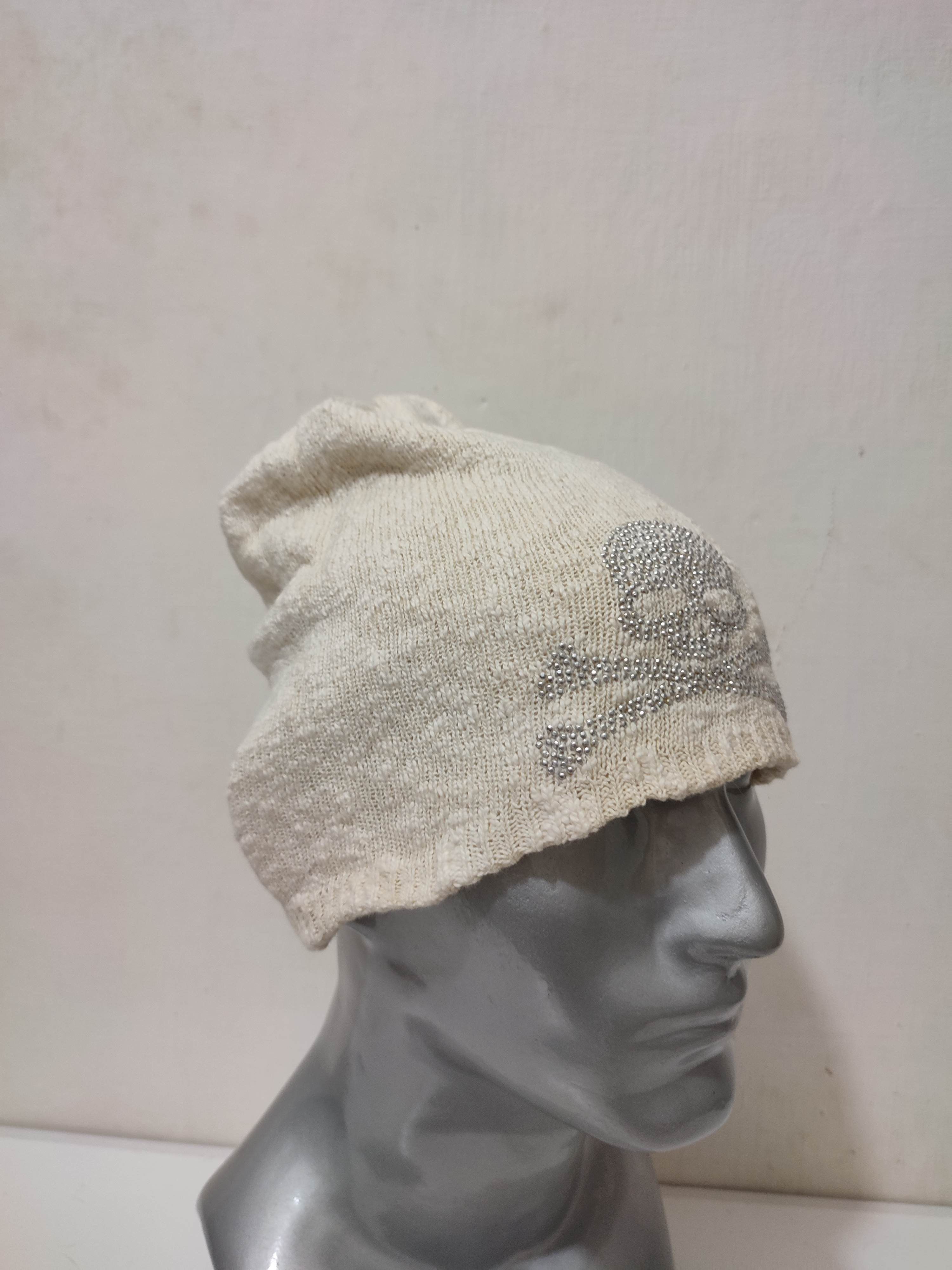 Other 🔥Unknown Sparkling Skull Beanie Punk Rock Bondage Beanie Size ONE SIZE - 3 Thumbnail
