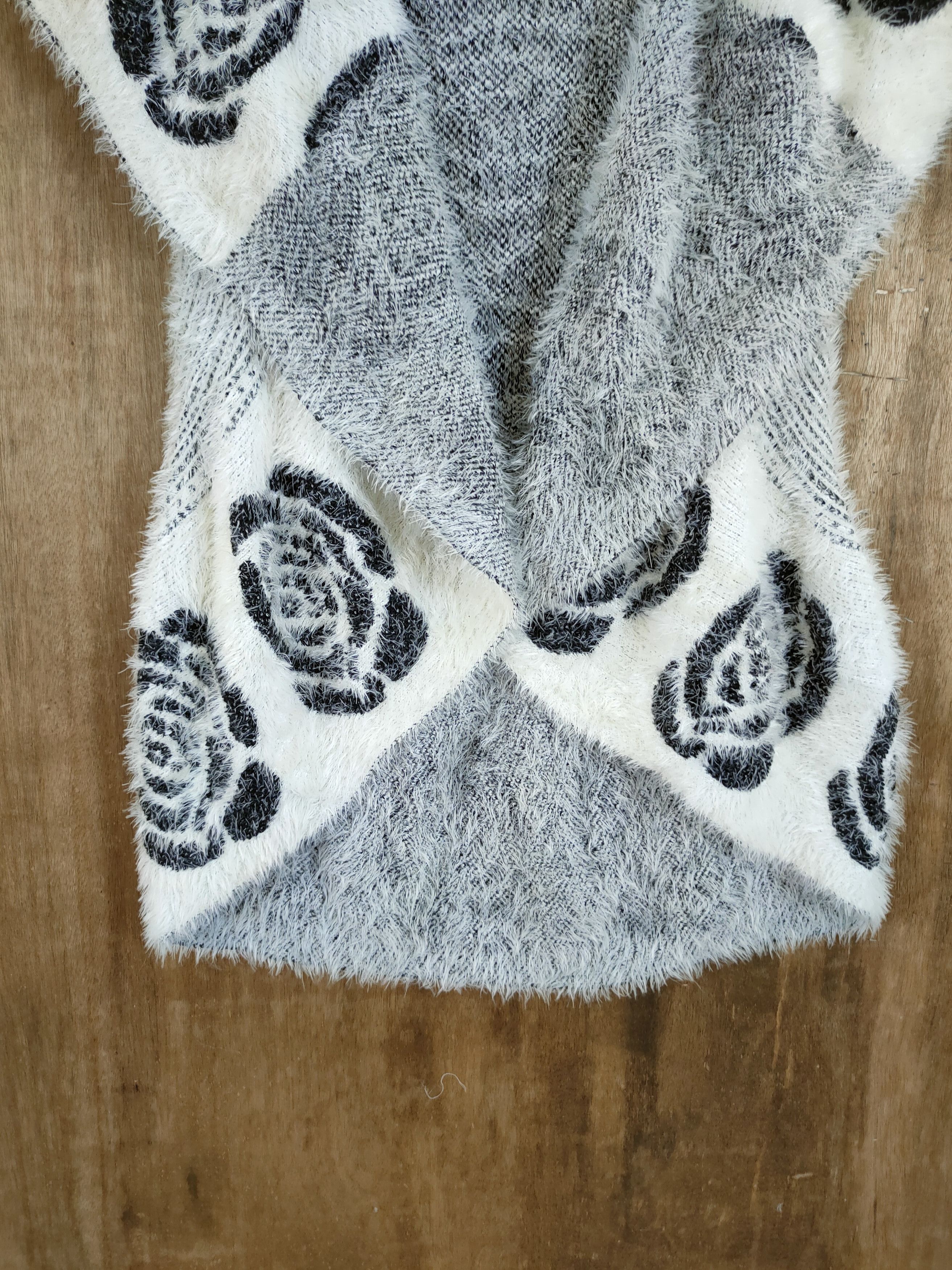 Homespun Knitwear D Japan Art mohair fur shaggy cloak cape knitwear#46-985 Size US S / EU 44-46 / 1 - 7 Thumbnail