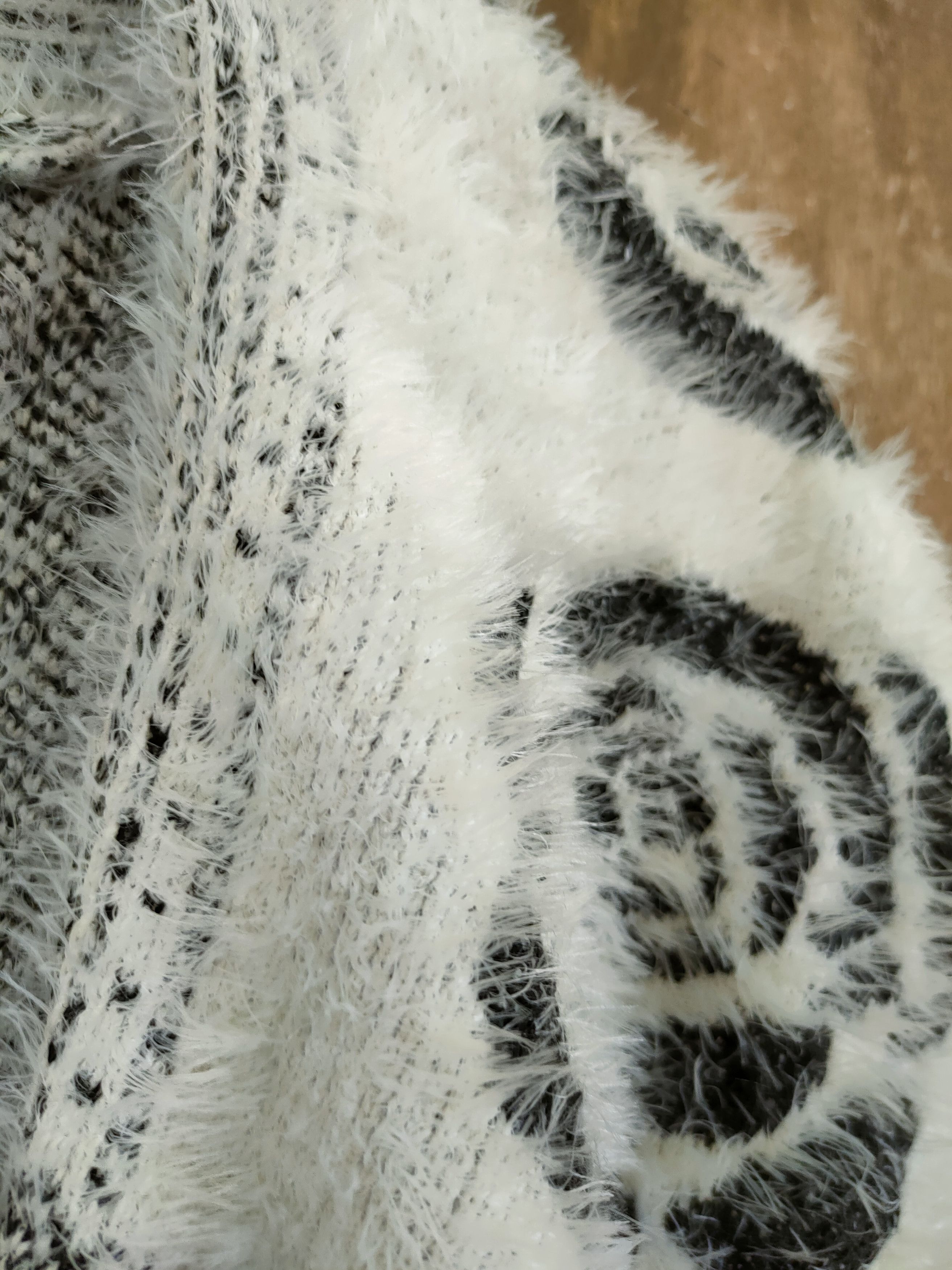 Homespun Knitwear D Japan Art mohair fur shaggy cloak cape knitwear#46-985 Size US S / EU 44-46 / 1 - 10 Thumbnail