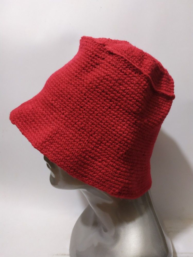 Japanese Brand 🔥Point Standard Red Bucket hats nice design Size ONE SIZE - 5 Thumbnail