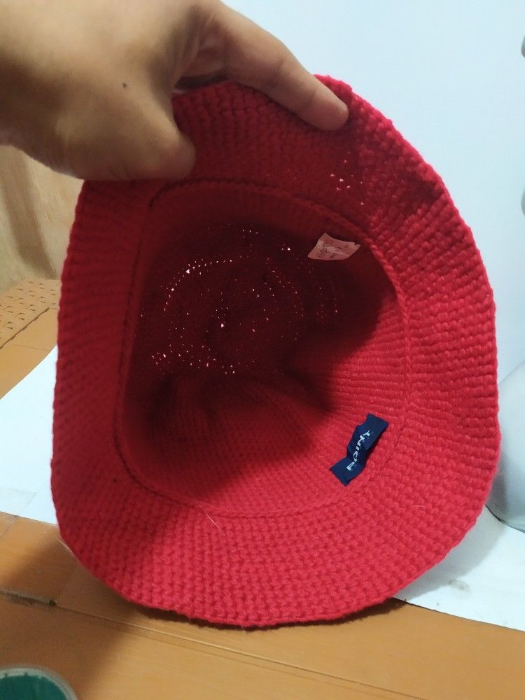 Japanese Brand 🔥Point Standard Red Bucket hats nice design Size ONE SIZE - 7 Thumbnail