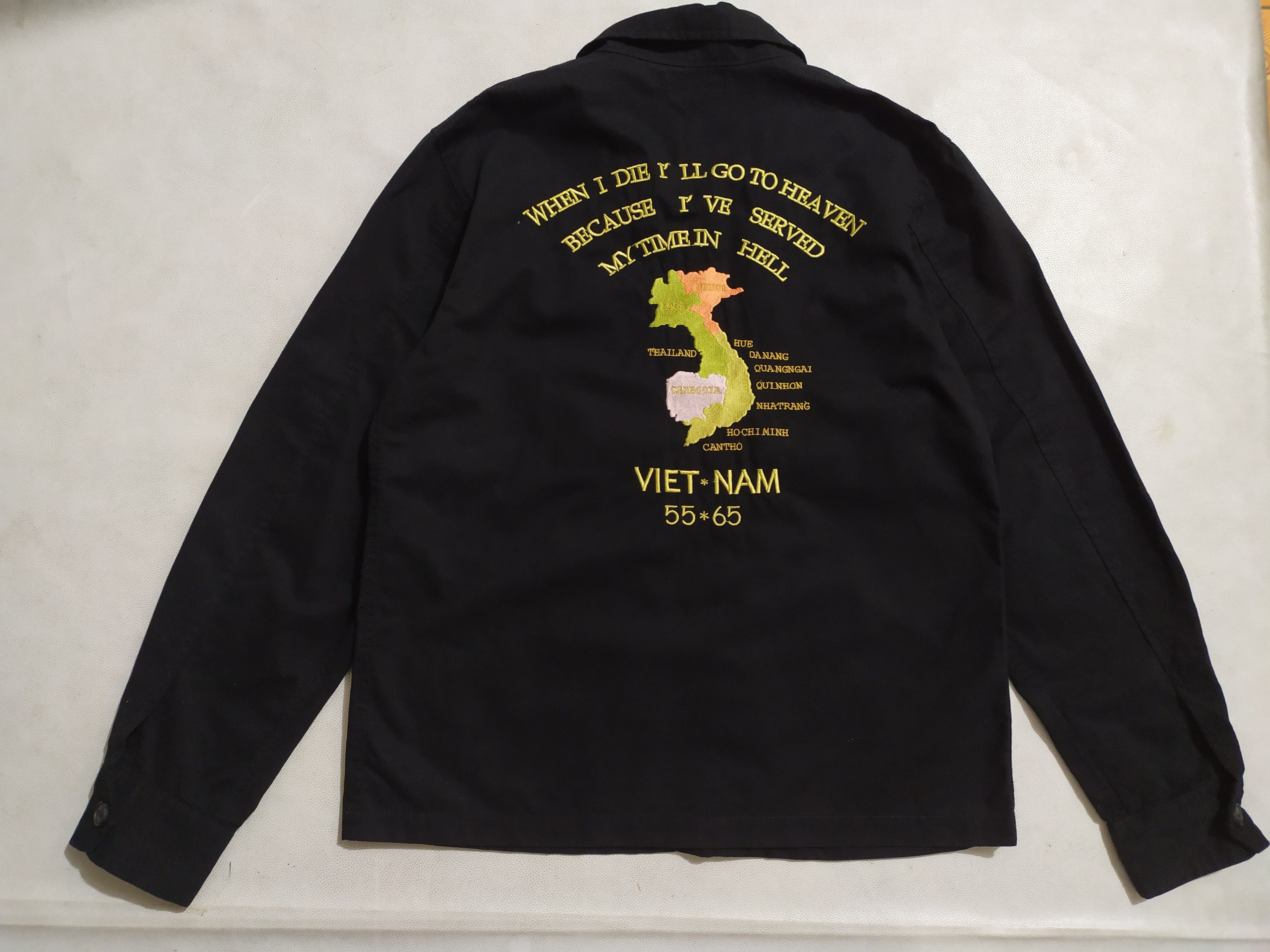 Kill City 🔥Kill City Vietnam War Era Quotes Souvenir Sukajan Jacket Size US M / EU 48-50 / 2 - 2 Thumbnail