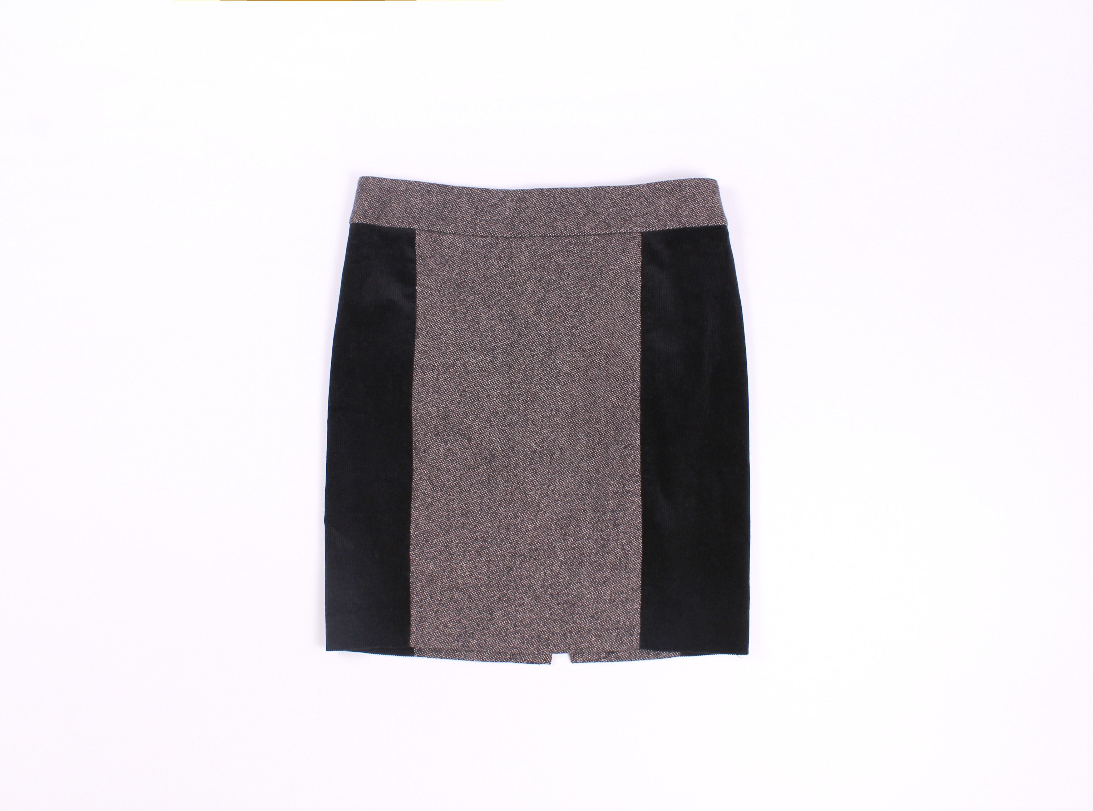 image of Gucci Tom Ford Era Wool Skirt in Black Gray, Women's (Size 27)