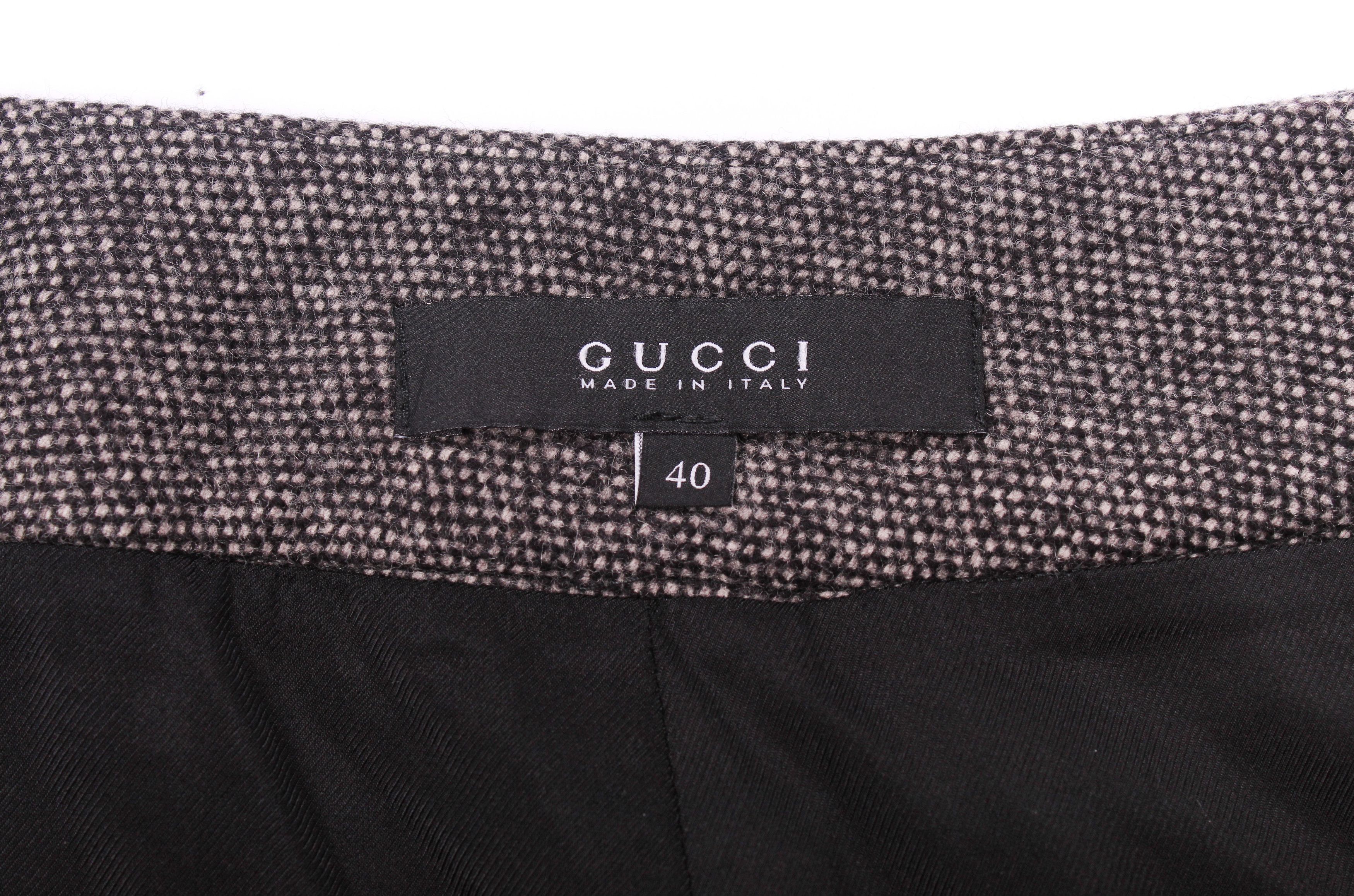 Gucci × Tom Ford Vintage Gucci Tom Ford Era Wool Blend Pencil Skirt Size 27" / US 4 / IT 40 - 5 Thumbnail