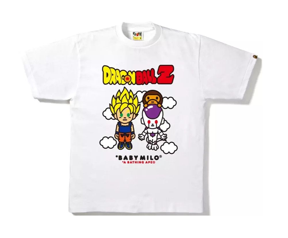 image of Bape / Dbz Super Saiyan Baby Milo Tee in White, Men's (Size Medium)