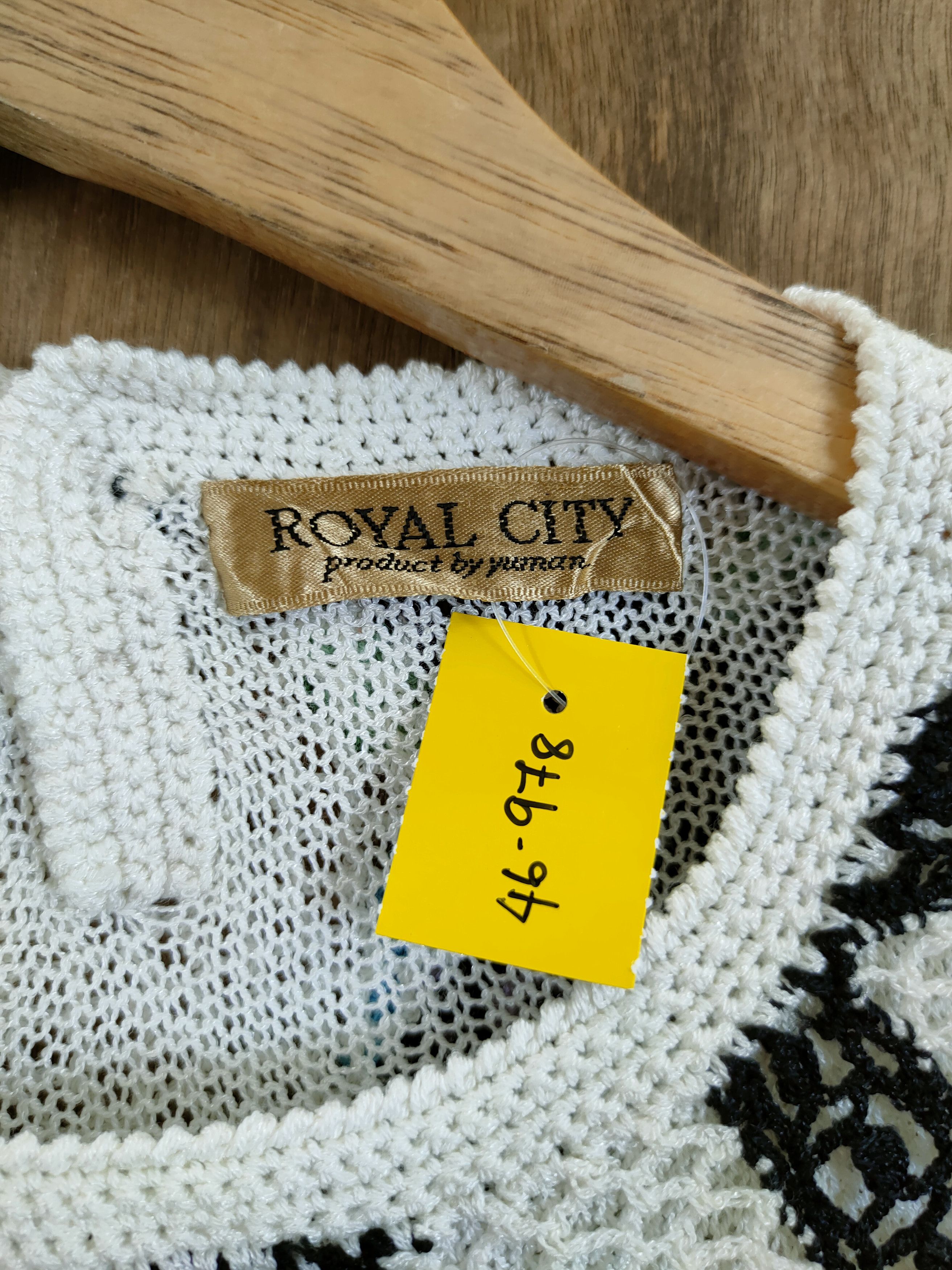 Japanese Brand D Royal City flower mesh net knitwear japan #46-978 Size S / US 4 / IT 40 - 5 Thumbnail