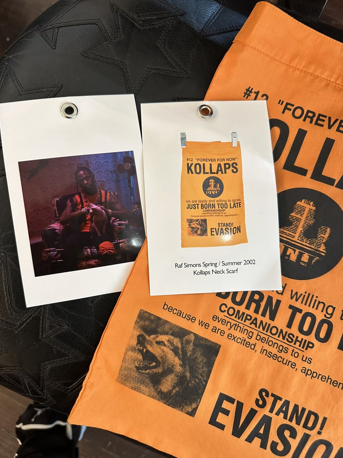 Raf Simons Raf Simons 02 Kollaps Scarf OWNED & Worn TRAVIS SCOTT Size ONE SIZE - 3 Thumbnail
