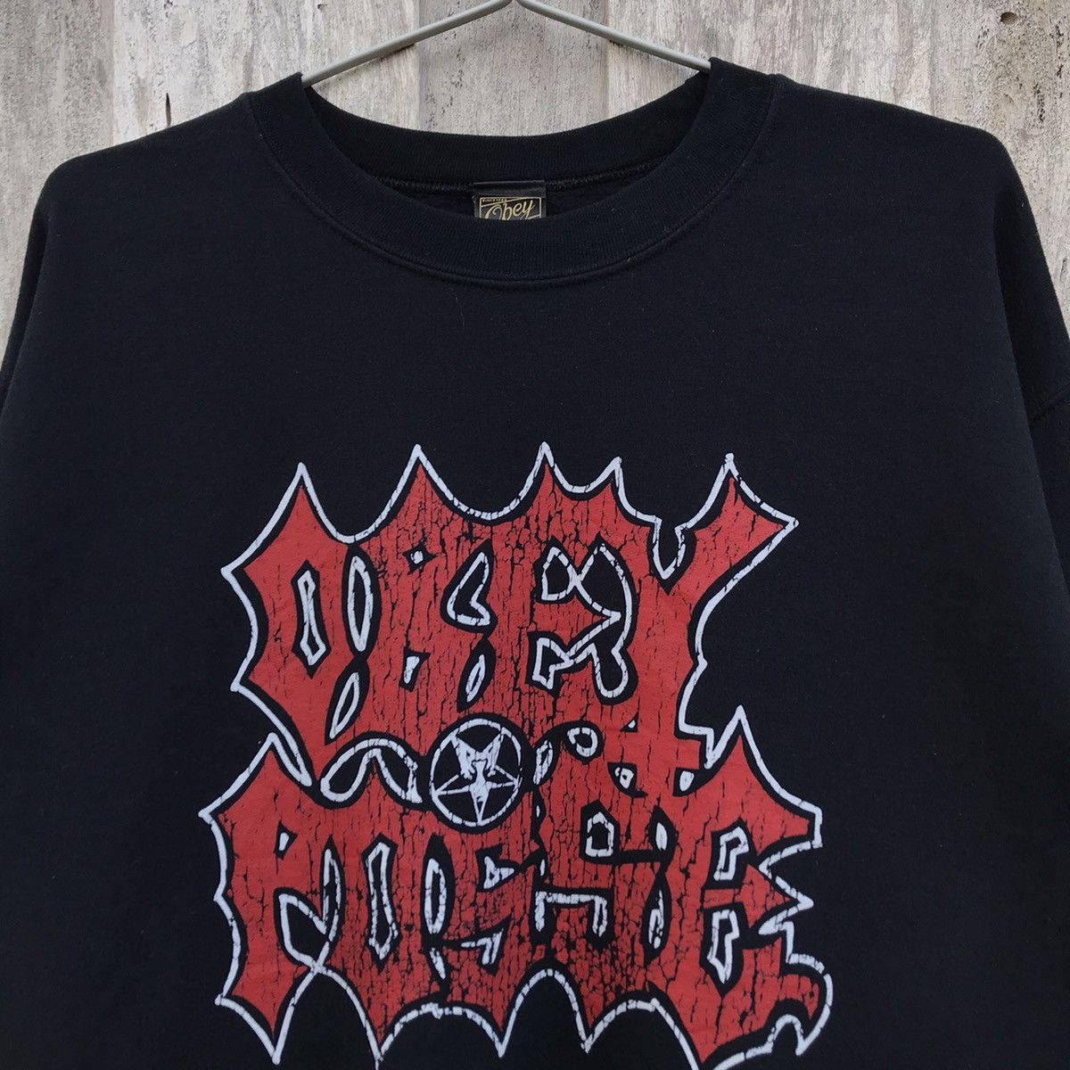 Obey × Vintage Vintage Obey Posse Spell Out Crewneck Sweatshirt Big Logo Size US M / EU 48-50 / 2 - 2 Thumbnail
