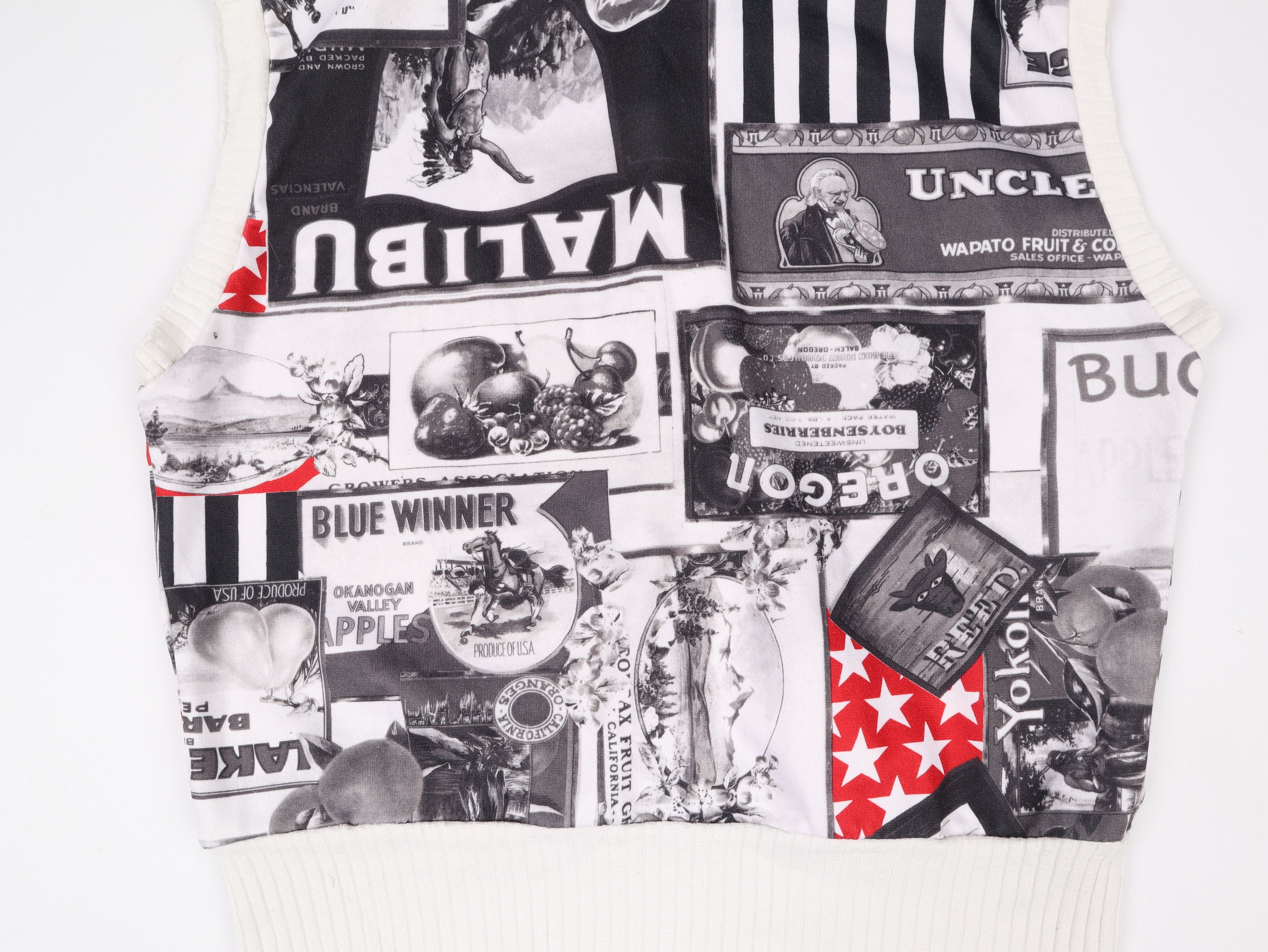 Vintage Vintage Good Mode Gazette Print Y2K Top Galliano style Size S / US 4 / IT 40 - 9 Thumbnail