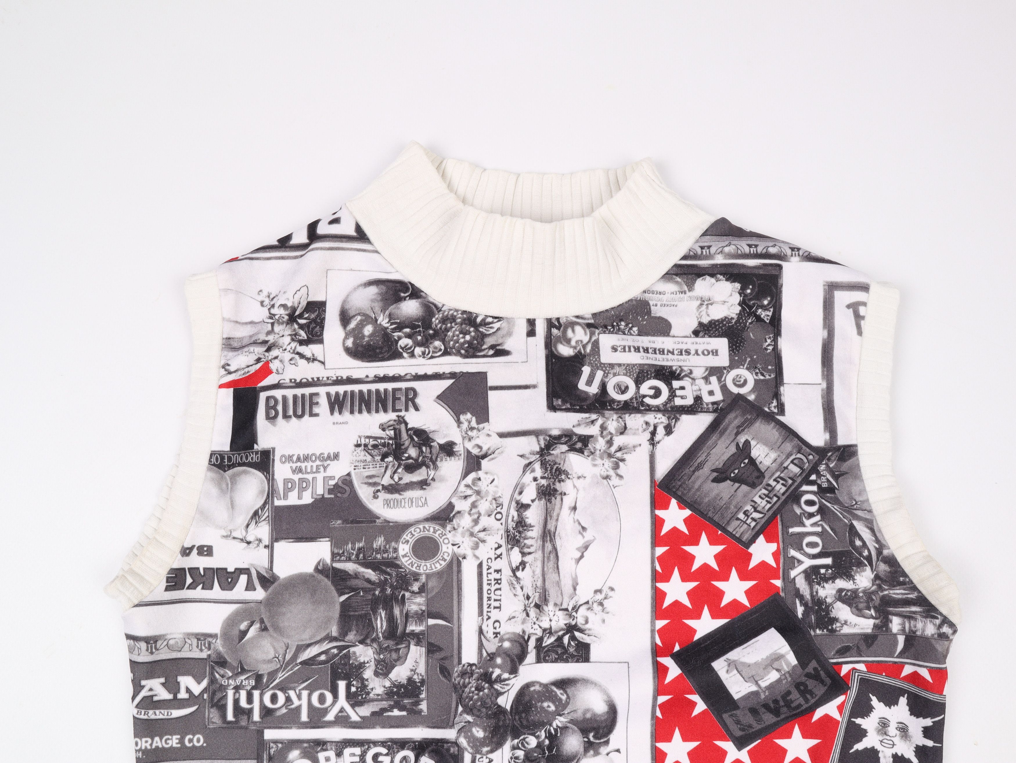 Vintage Vintage Good Mode Gazette Print Y2K Top Galliano style Size S / US 4 / IT 40 - 4 Thumbnail