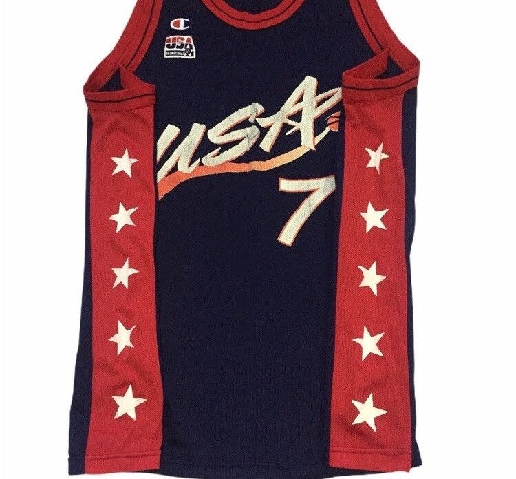 Sports Specialties VINTAGE 90s CHAMPION ALL STAR USA DAVID ROBINSON JERSEY Size US L / EU 52-54 / 3 - 7 Thumbnail