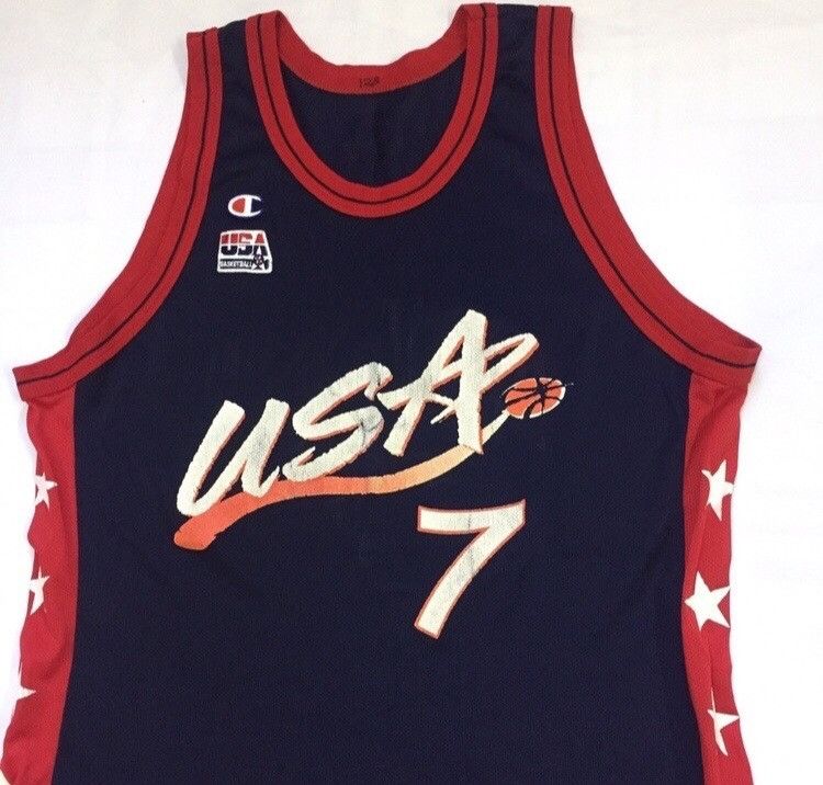 Sports Specialties VINTAGE 90s CHAMPION ALL STAR USA DAVID ROBINSON JERSEY Size US L / EU 52-54 / 3 - 4 Thumbnail