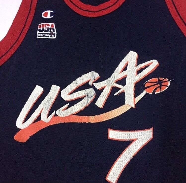 Sports Specialties VINTAGE 90s CHAMPION ALL STAR USA DAVID ROBINSON JERSEY Size US L / EU 52-54 / 3 - 6 Thumbnail