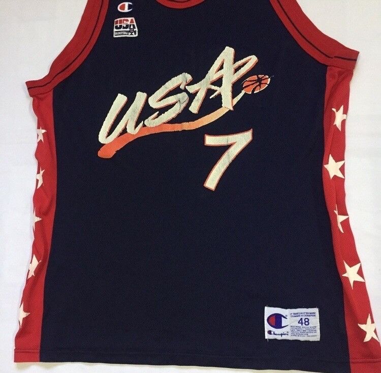 Sports Specialties VINTAGE 90s CHAMPION ALL STAR USA DAVID ROBINSON JERSEY Size US L / EU 52-54 / 3 - 5 Thumbnail