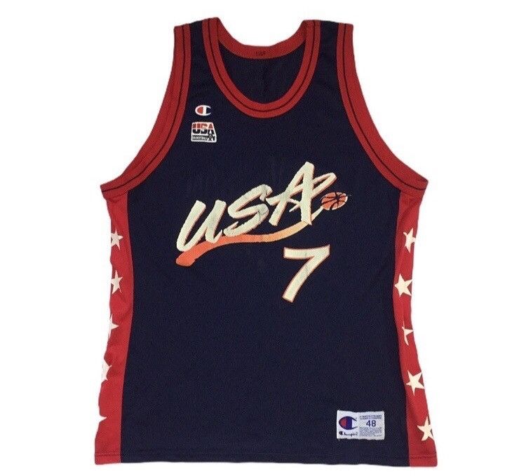 Sports Specialties VINTAGE 90s CHAMPION ALL STAR USA DAVID ROBINSON JERSEY Size US L / EU 52-54 / 3 - 2 Thumbnail