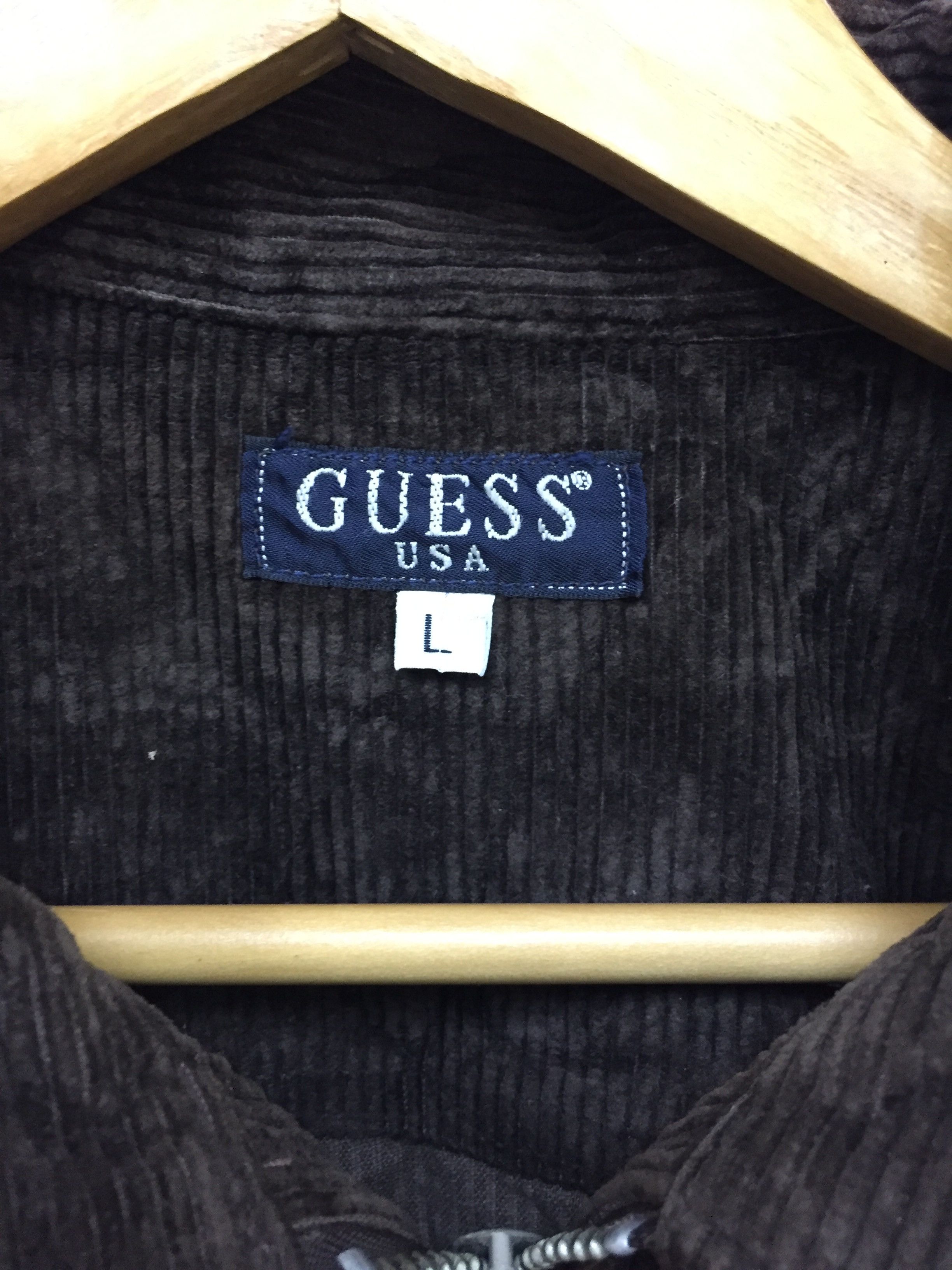 Guess × Vintage 90's GUESS Zipper Corduroy jacket Size US L / EU 52-54 / 3 - 9 Thumbnail