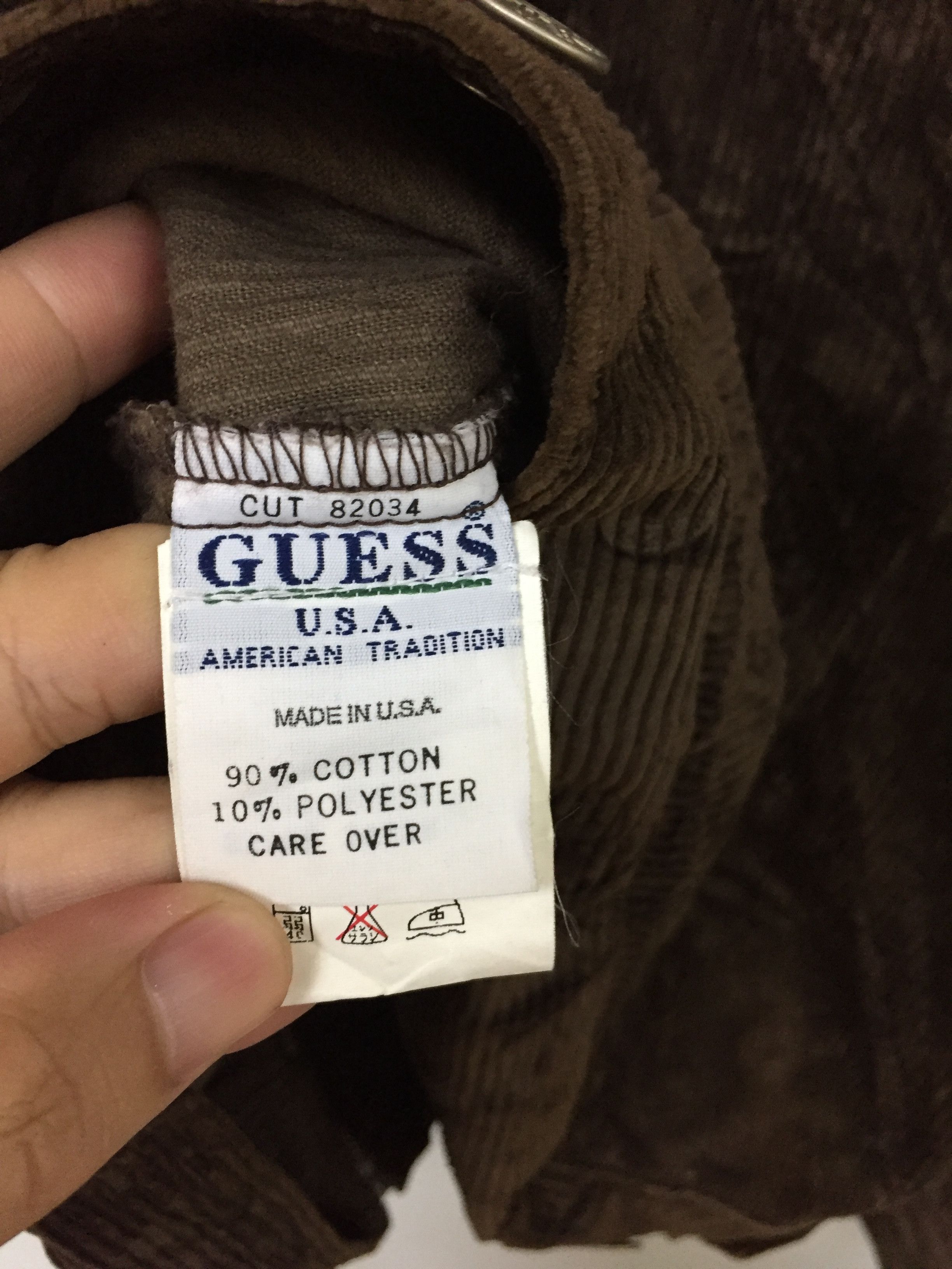 Guess × Vintage 90's GUESS Zipper Corduroy jacket Size US L / EU 52-54 / 3 - 10 Thumbnail