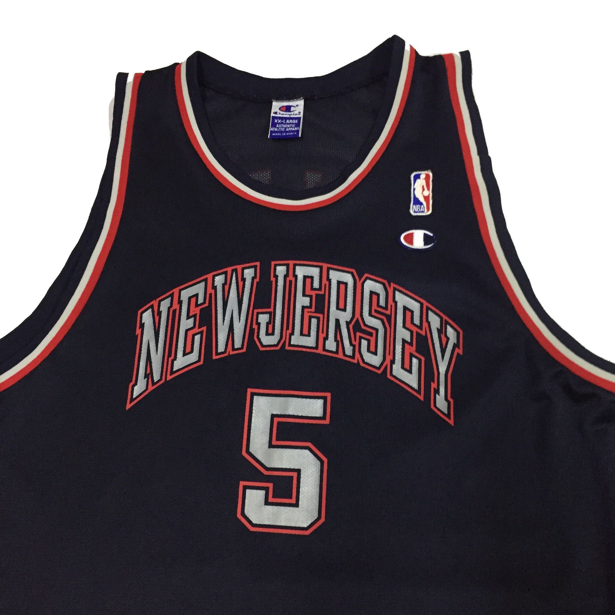 Champion VINTAGE 90s CHAMPION JASON KIDD NETS TEAM NBA JERSEY Size US XXL / EU 58 / 5 - 4 Thumbnail