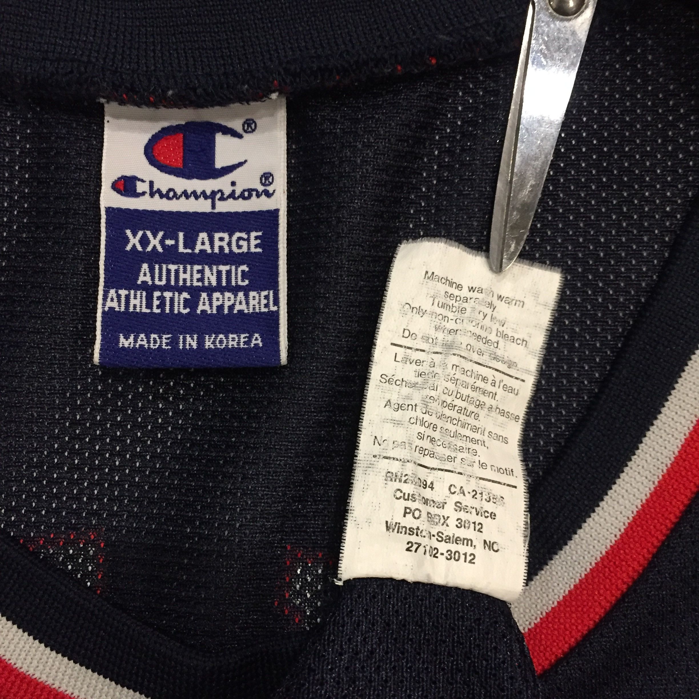 Champion VINTAGE 90s CHAMPION JASON KIDD NETS TEAM NBA JERSEY Size US XXL / EU 58 / 5 - 6 Thumbnail