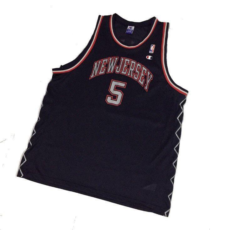 Champion VINTAGE 90s CHAMPION JASON KIDD NETS TEAM NBA JERSEY Size US XXL / EU 58 / 5 - 2 Thumbnail