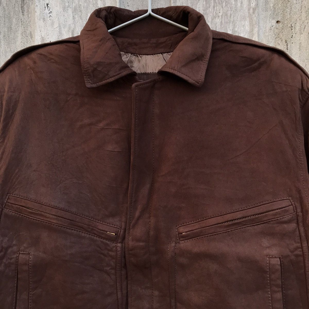 Vintage Vintage Milenti Bomber Leather Jacket Size US L / EU 52-54 / 3 - 2 Thumbnail