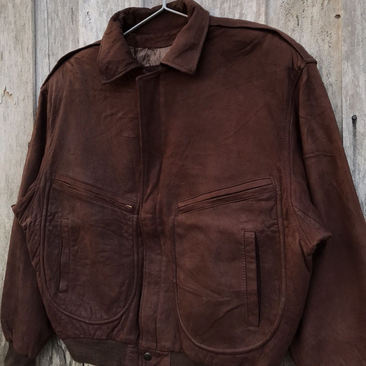 Vintage Vintage Milenti Bomber Leather Jacket Size US L / EU 52-54 / 3 - 3 Thumbnail