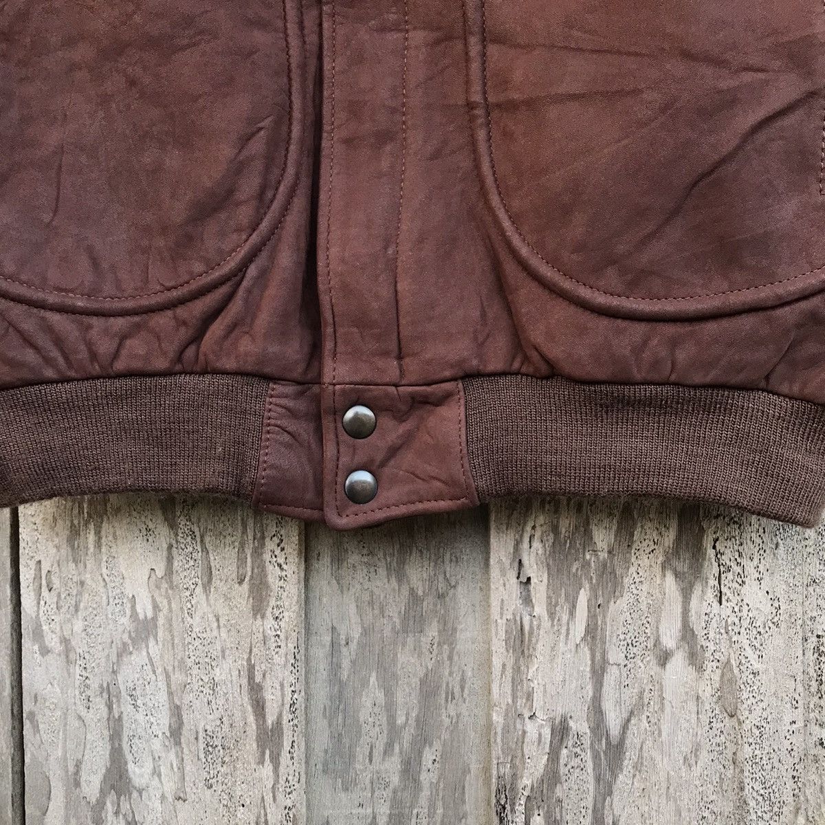 Vintage Vintage Milenti Bomber Leather Jacket Size US L / EU 52-54 / 3 - 5 Thumbnail