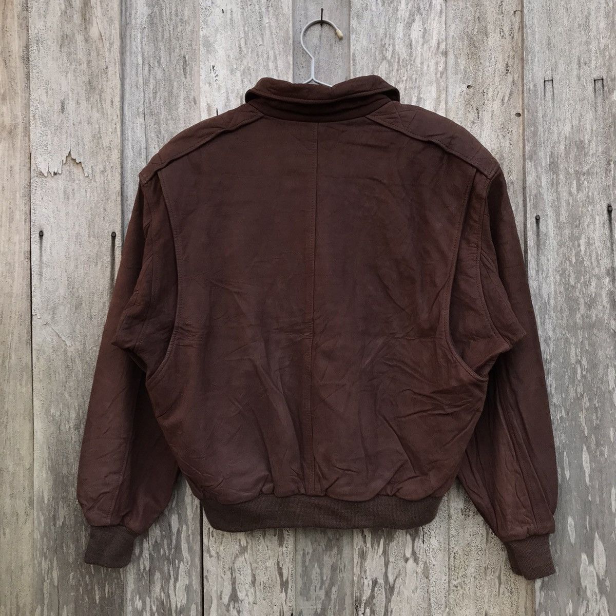 Vintage Vintage Milenti Bomber Leather Jacket Size US L / EU 52-54 / 3 - 14 Thumbnail
