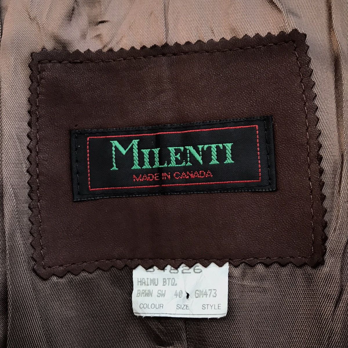 Vintage Vintage Milenti Bomber Leather Jacket Size US L / EU 52-54 / 3 - 7 Thumbnail