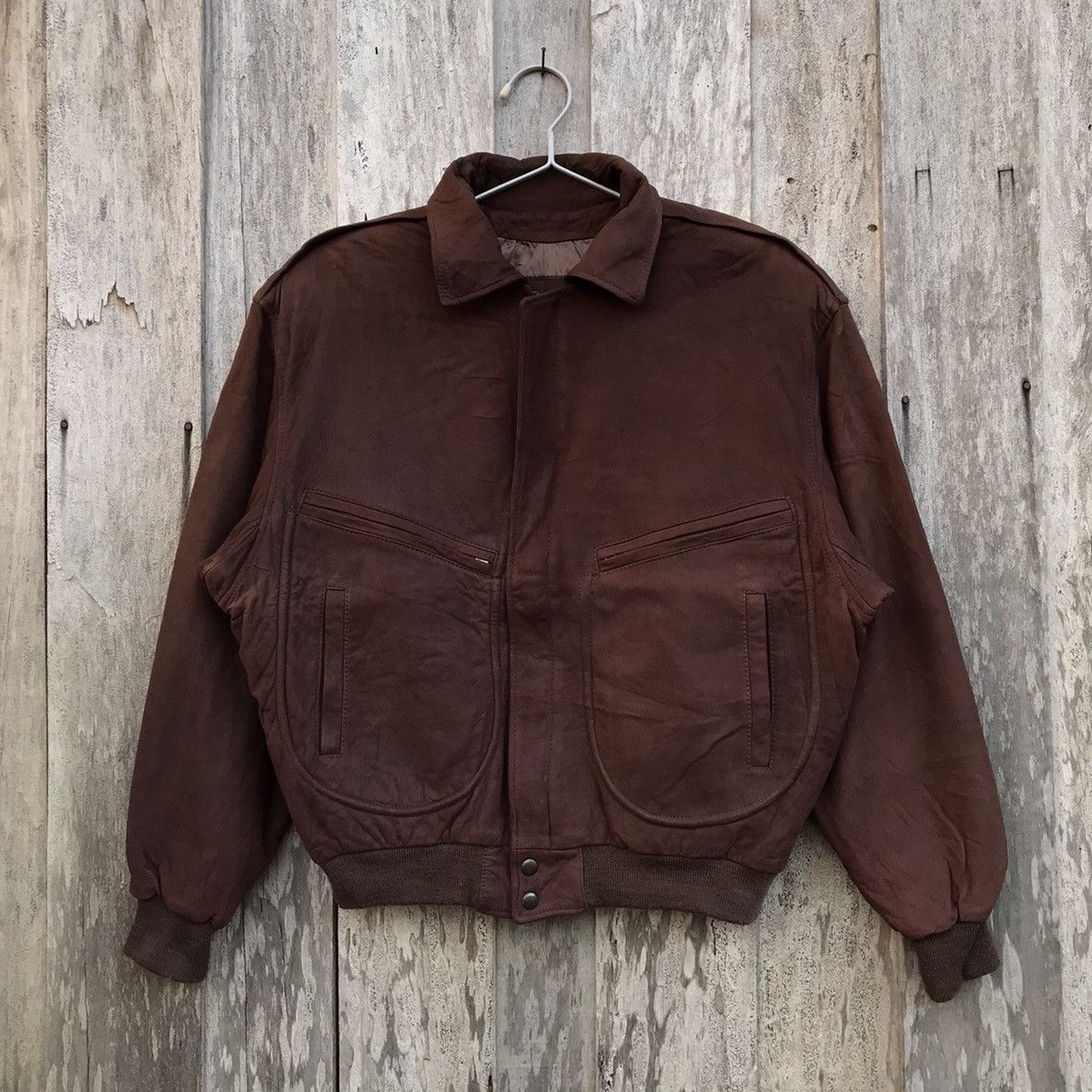 Vintage Vintage Milenti Bomber Leather Jacket Size US L / EU 52-54 / 3 - 1 Thumbnail