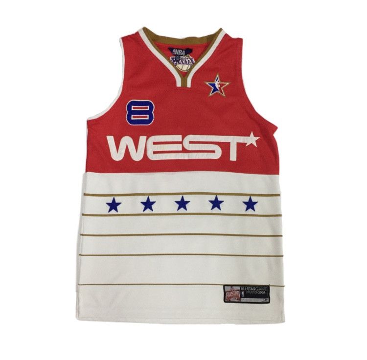 NBAユニフォーム 刺繍 NBA all star game Kobe Autographed Los Angeles Lakers Kobe Bryant White Adidas 2007