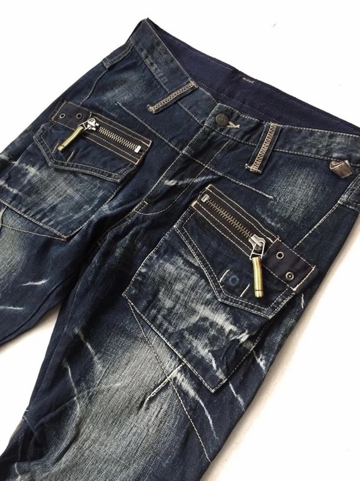 If Six Was Nine 💥 Ppfm Parachute Punk Zipp Denim Size US 31 - 7 Thumbnail