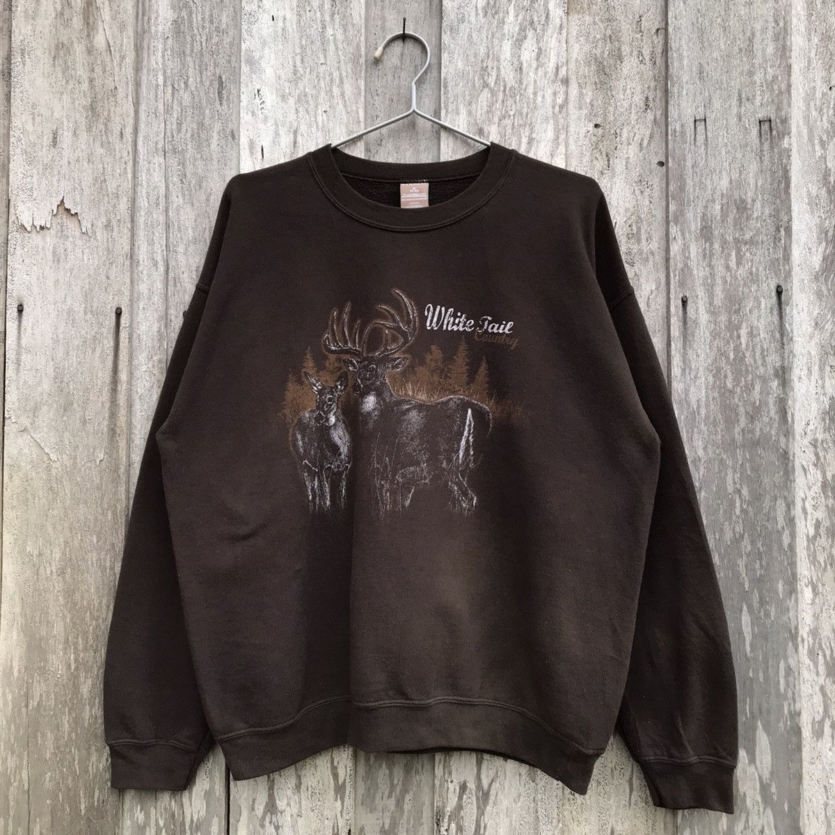 George × Vintage Vintage George White Tail Country Sweatshirt Deer Graphic Size US M / EU 48-50 / 2 - 1 Thumbnail